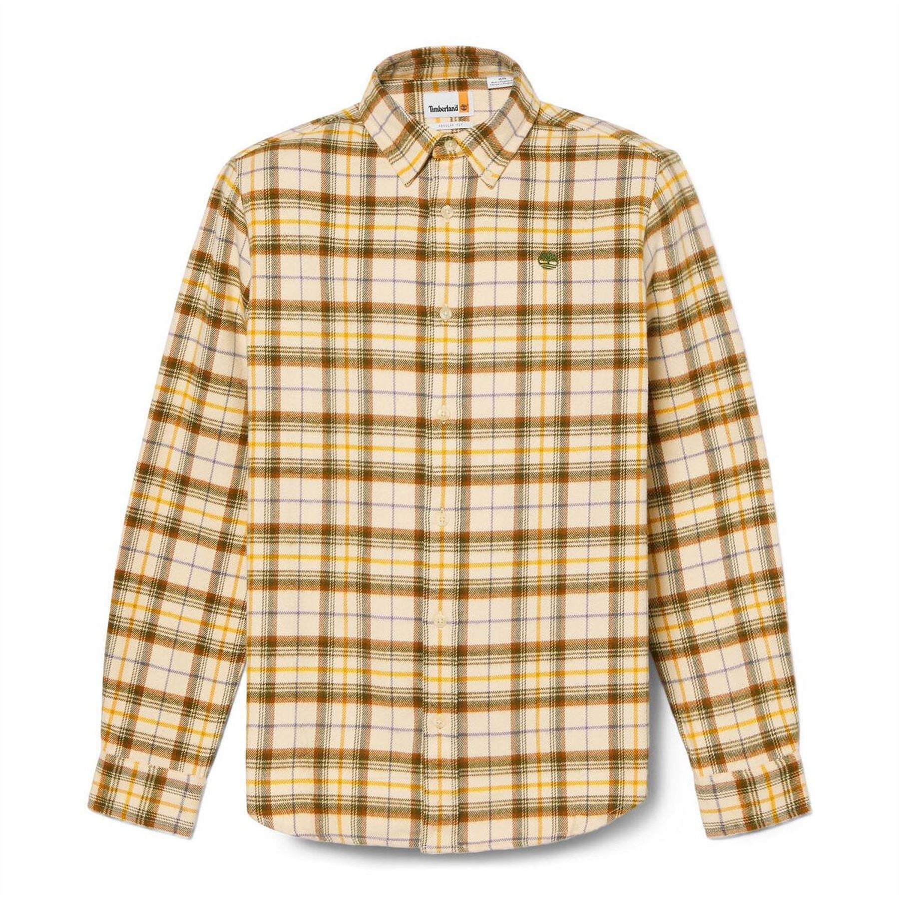 Timberland Midweight Flannel Check Long Sleeve Patterned Shirt