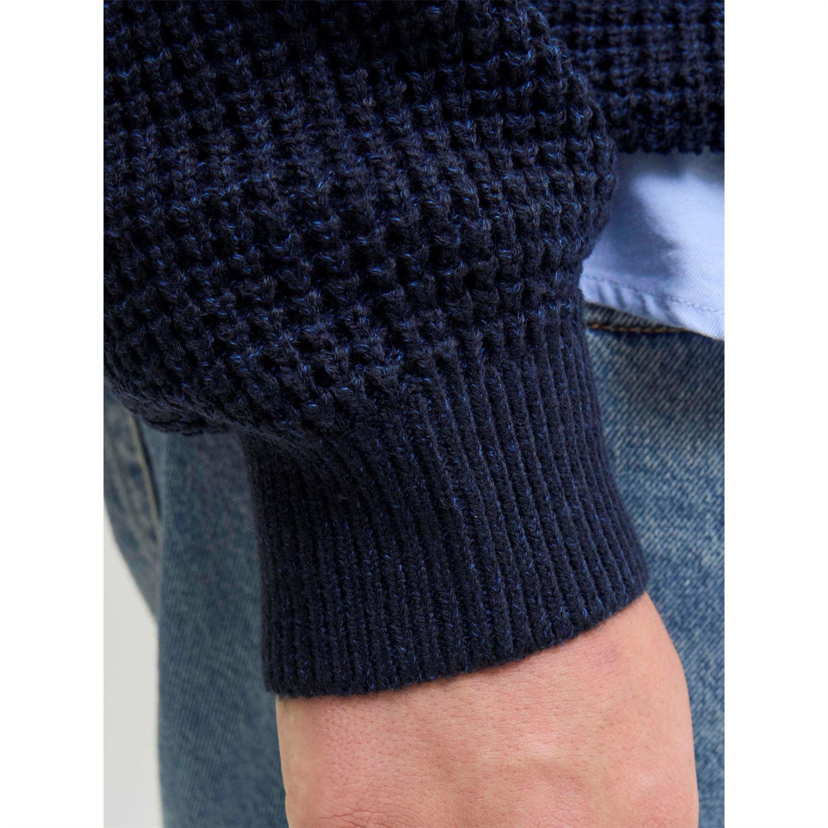 Jack and Jones Crew Neck Ribbed Collar Long Sleeve Sweater
