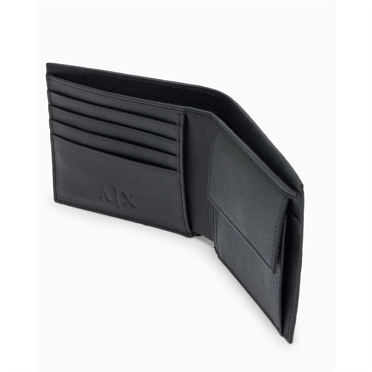 Armani Exchange Leather All Over Logo Billfold Wallet