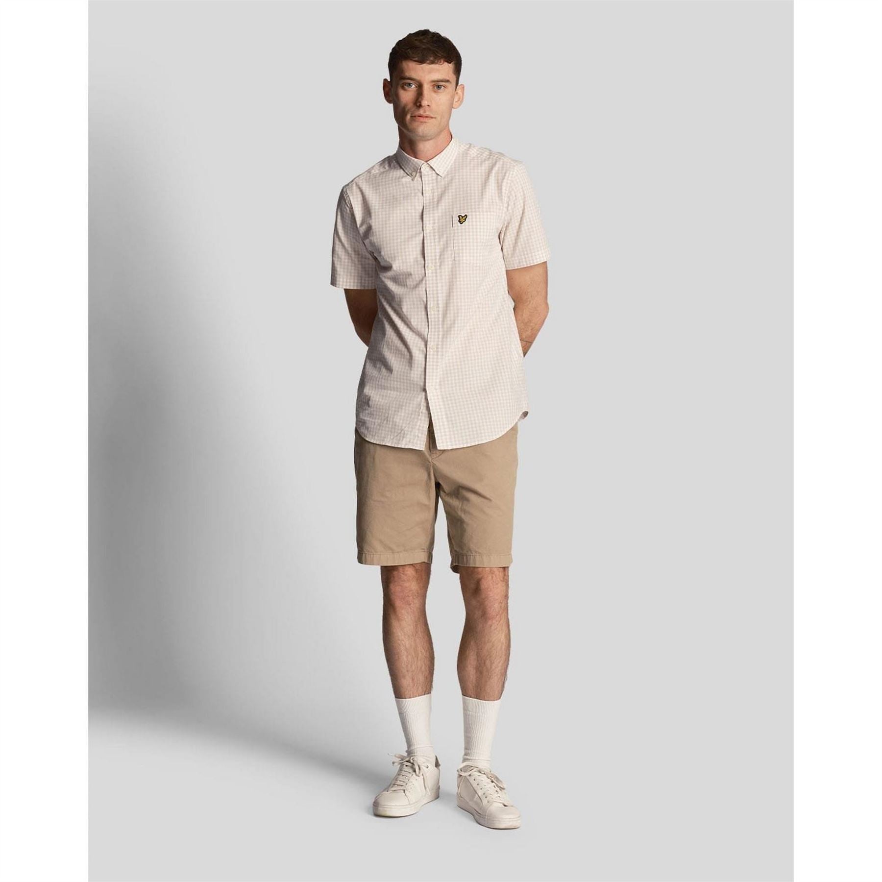 Lyle and Scott Sleeve Slim Fit Gingham Shirt
