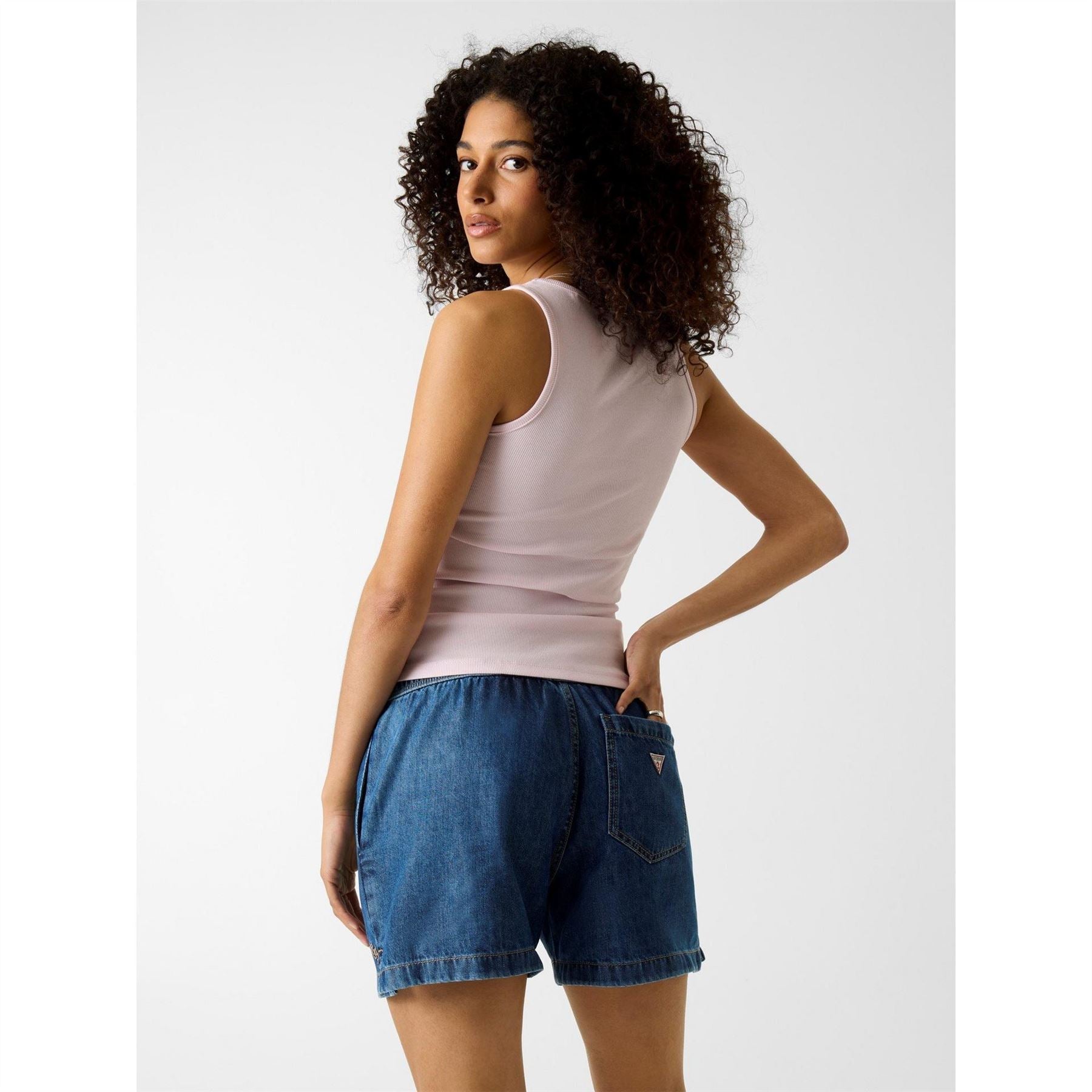 Guess Star Square Neck Slim Fit Tank