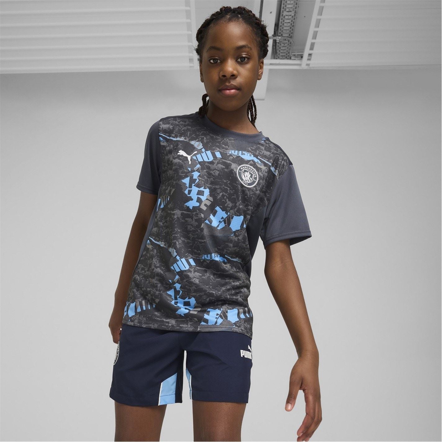 Puma Manchester City Pre Match Shirt 2024 2025 Juniors