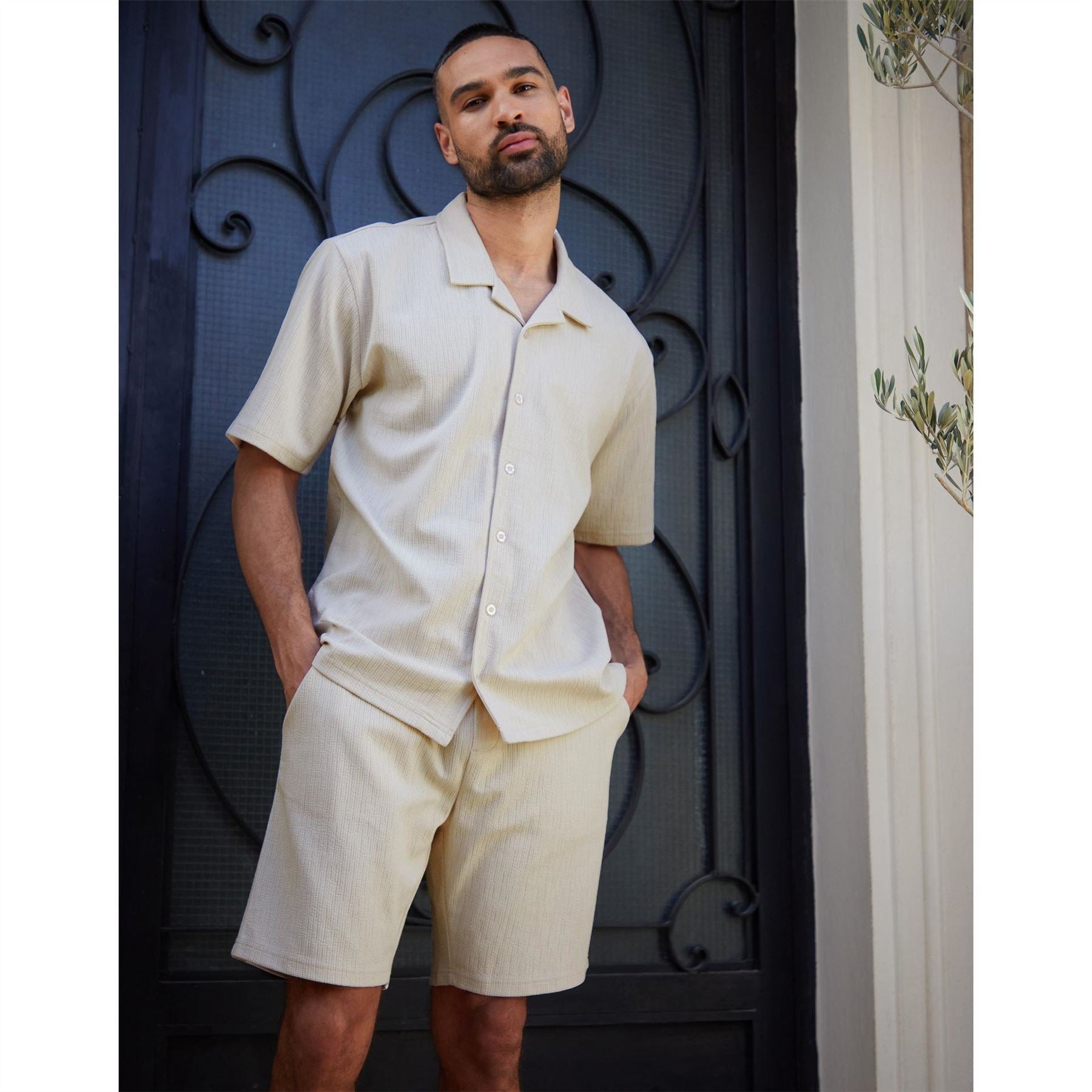 Threadbare Ribbed Bermuda Chino Shorts