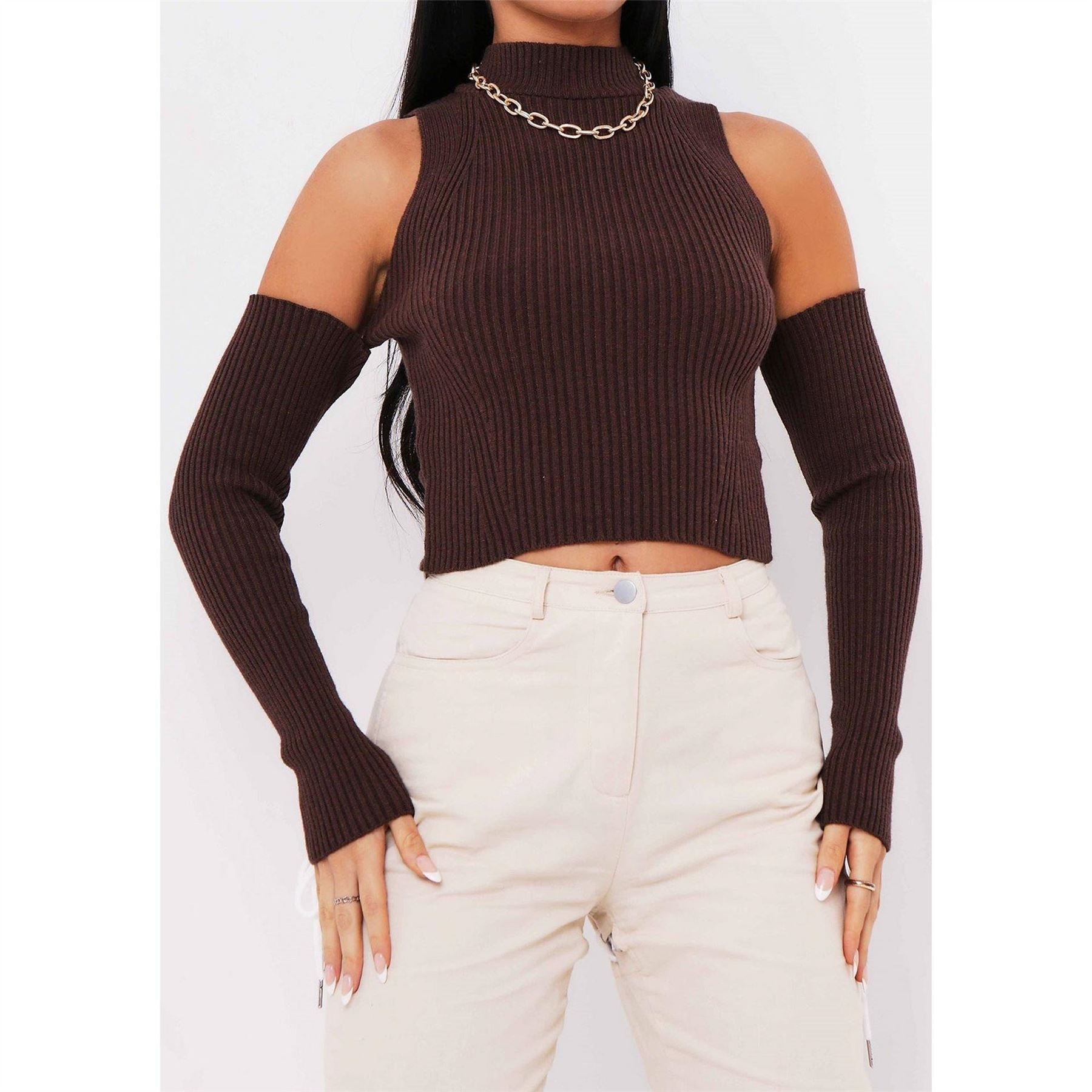 Missy Empire Rib Off The Shoulder Top