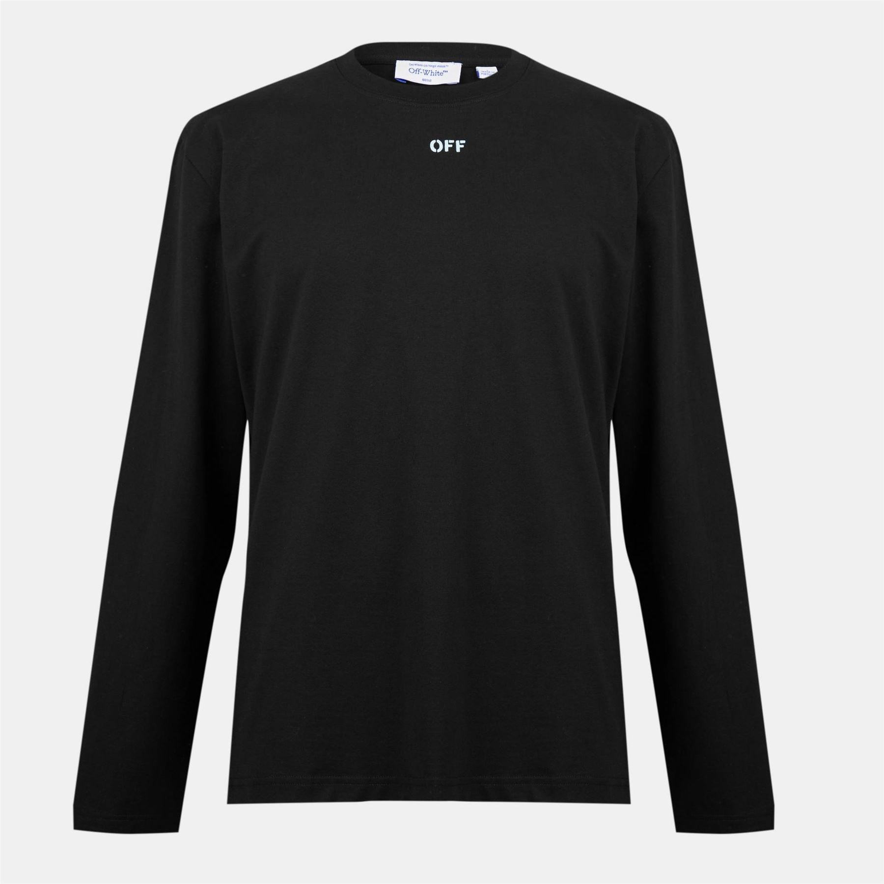 Off White Crew Neck Long Sleeve Regular Fit T-Shirt