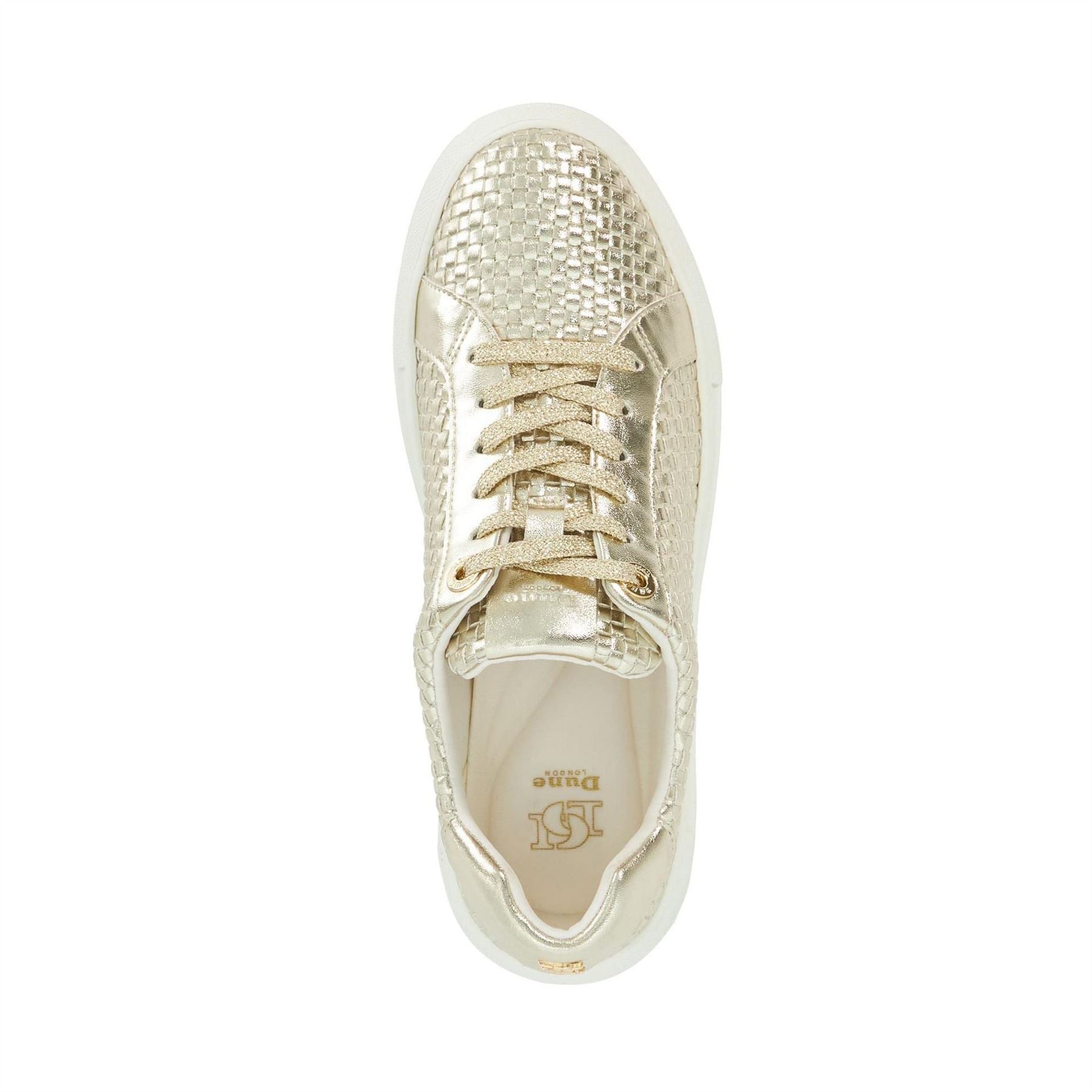 Dune London Chevron Patterned Platform Lace-Up Sneakers