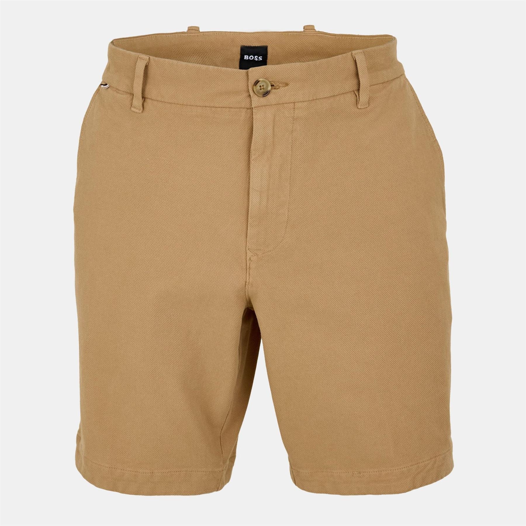 Boss Solid Patterned Slice Chino Shorts