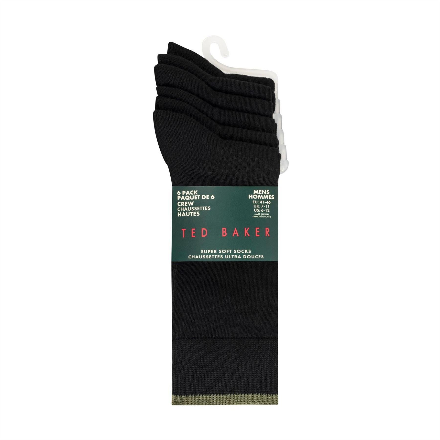 Ted Baker 6 Pack Formal Crew Long Socks