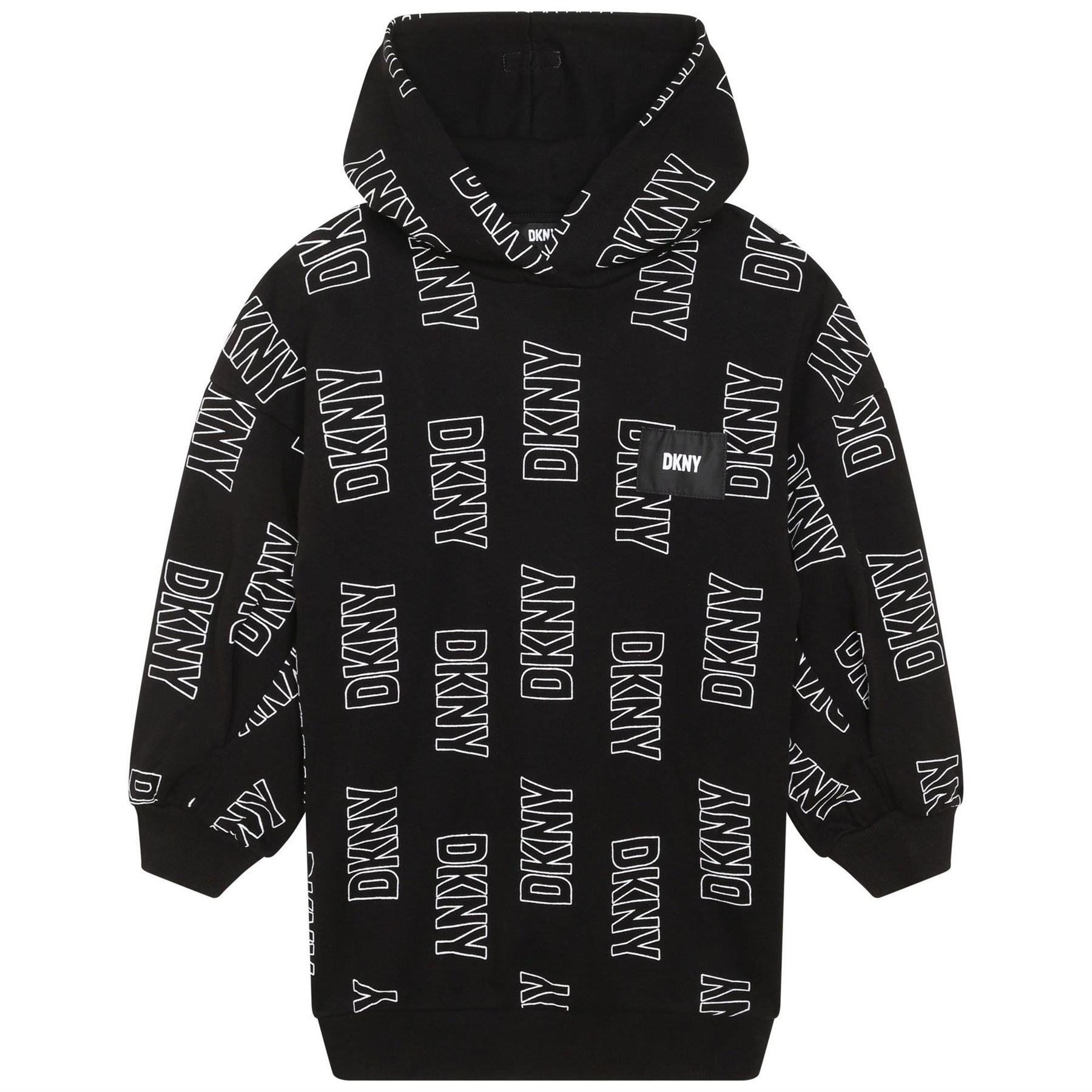 DKNY Hooded Mini Sweatshirt Dress