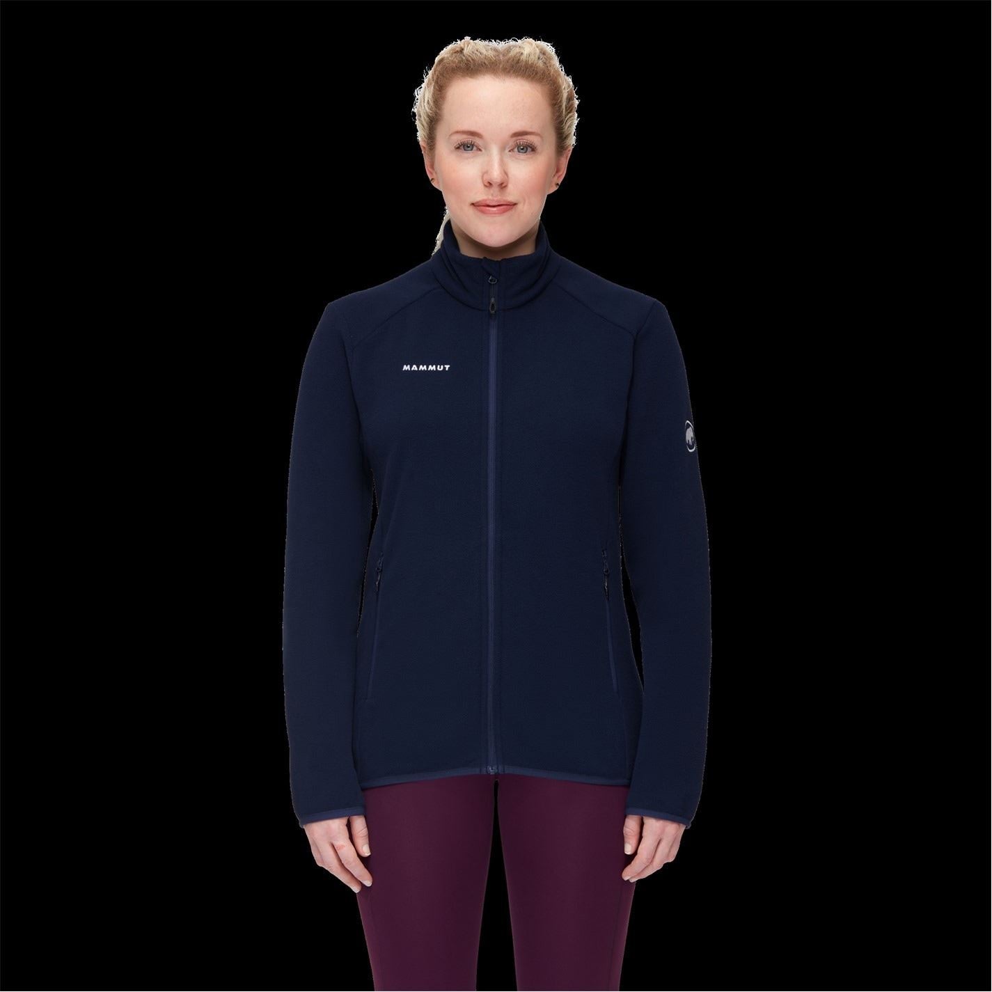 Mammut Innom Solid Patterned Full Zipper Ribbed Cuff Jacket
