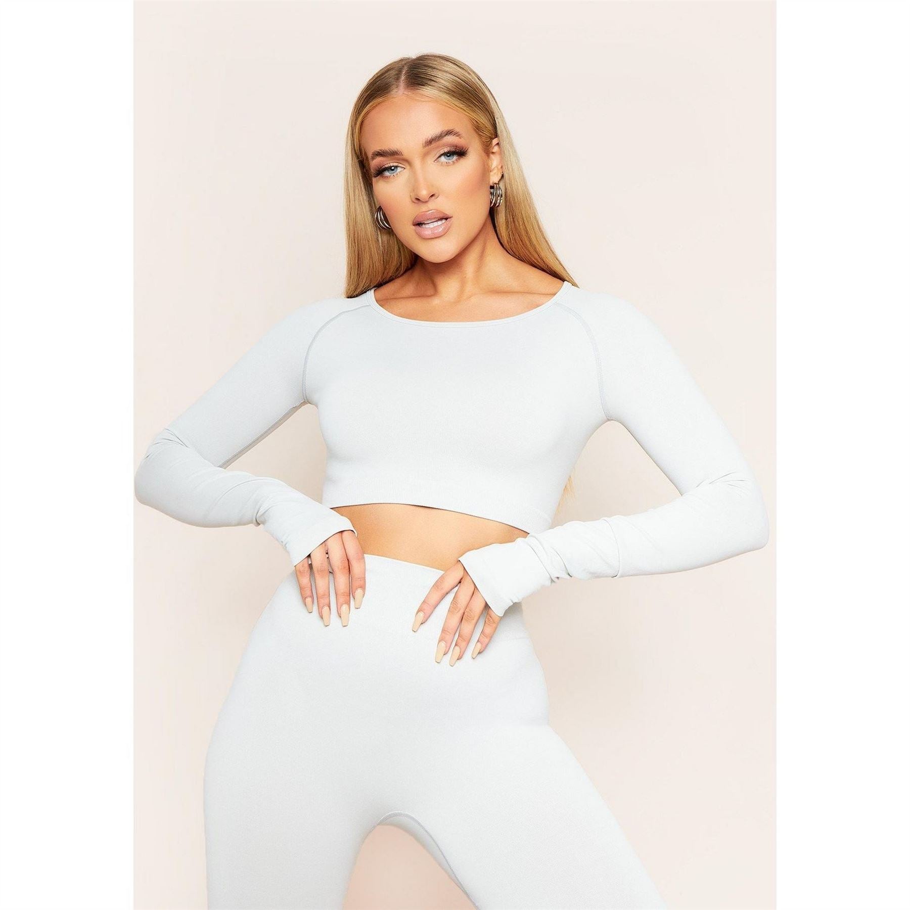 Missy Empire Sleeve Seamless Gym Crop Top