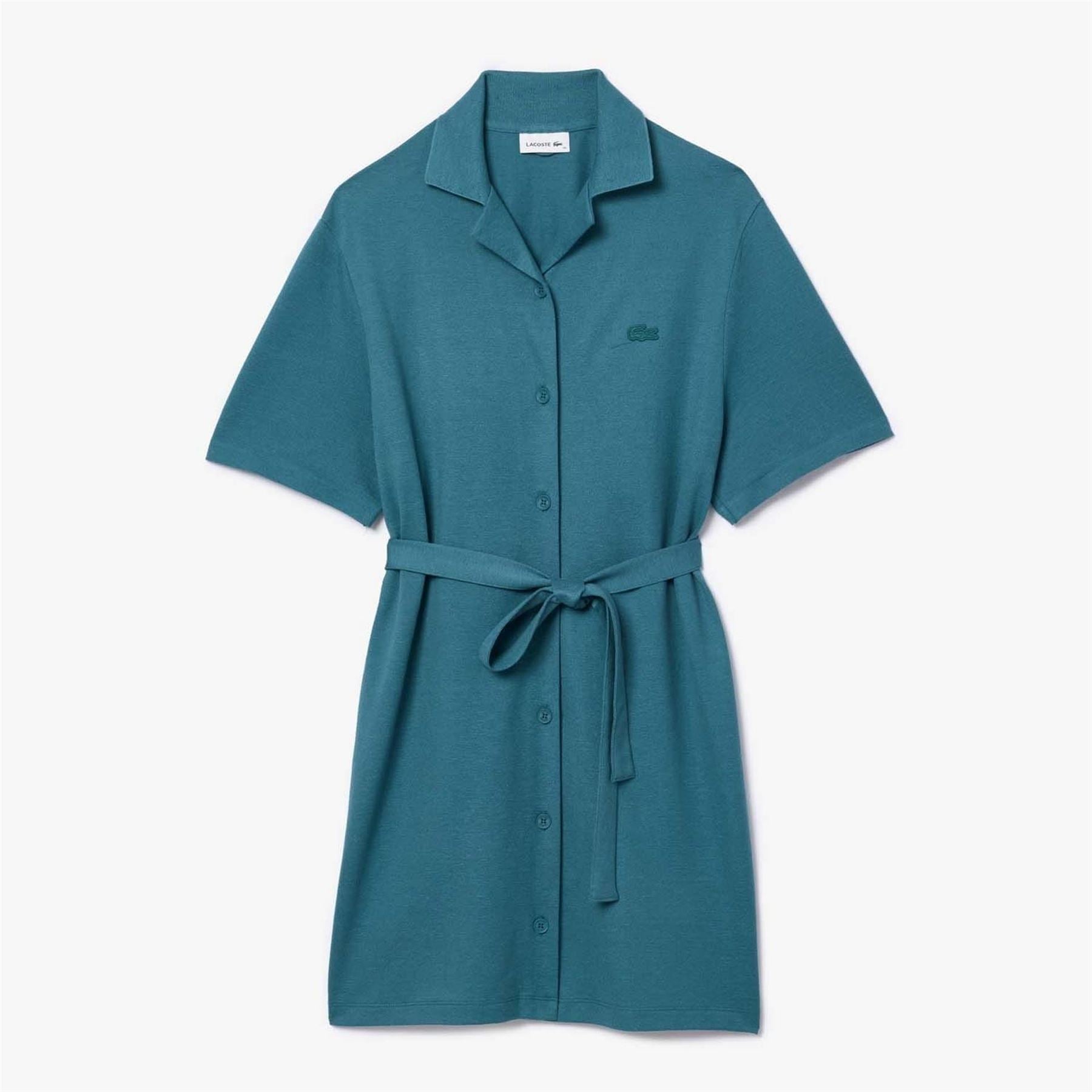 Lacoste And Cotton Belted Shirt Dress