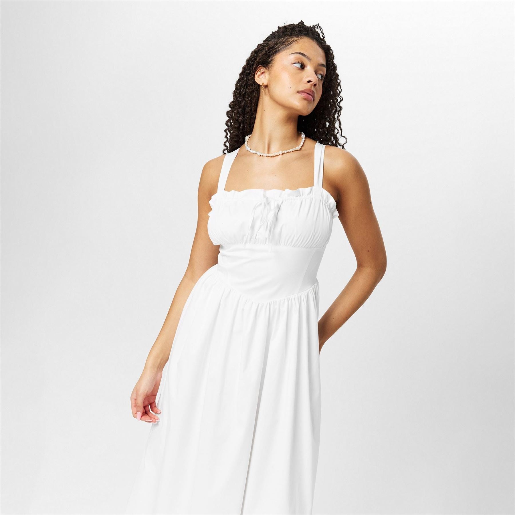 Jack Wills Square Neck Midi A-Line Dress