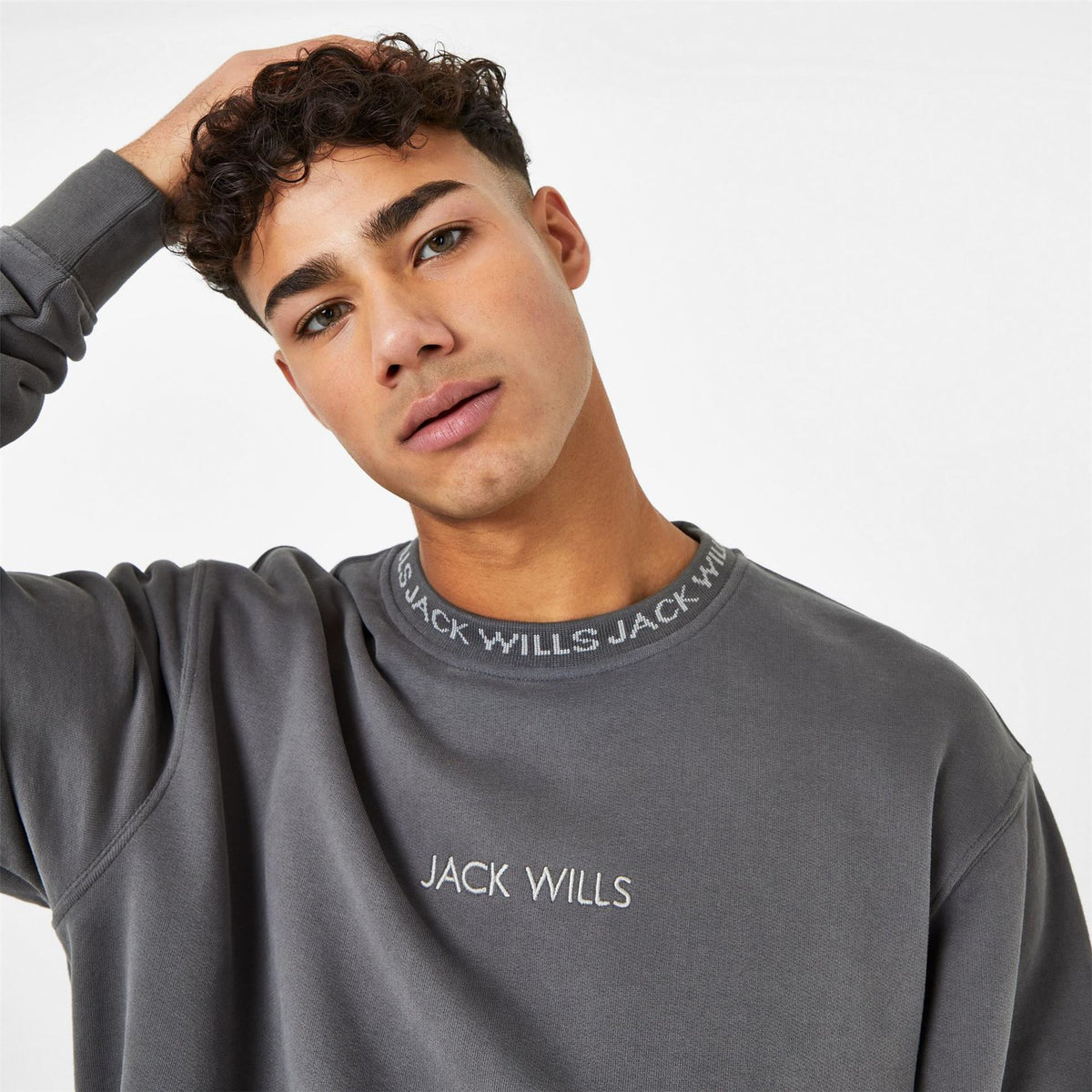 Jack Wills Mens Jacquard Crew Sweatshirt