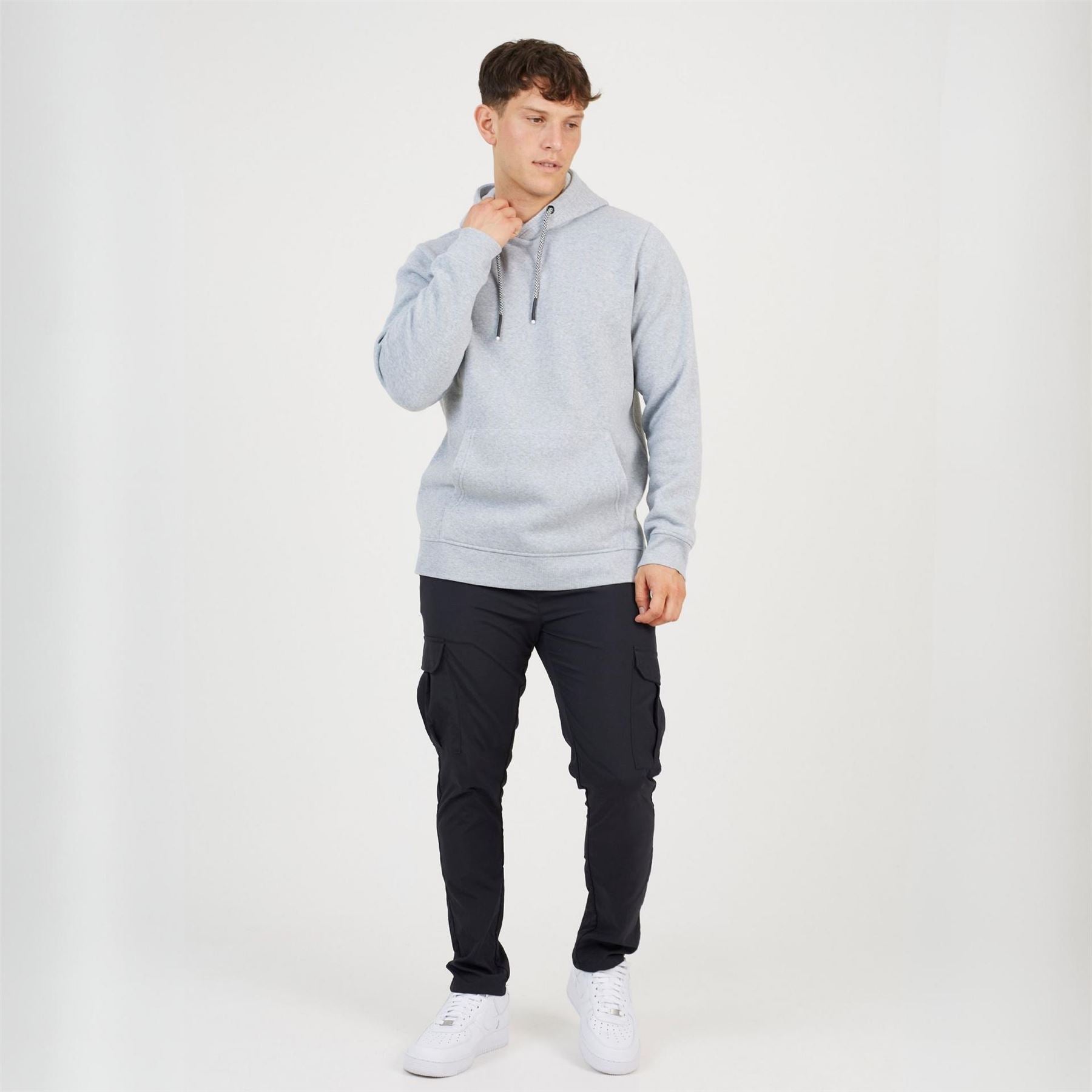 Brave Soul Regular Fit Cross Over Hooded Sweatshirt