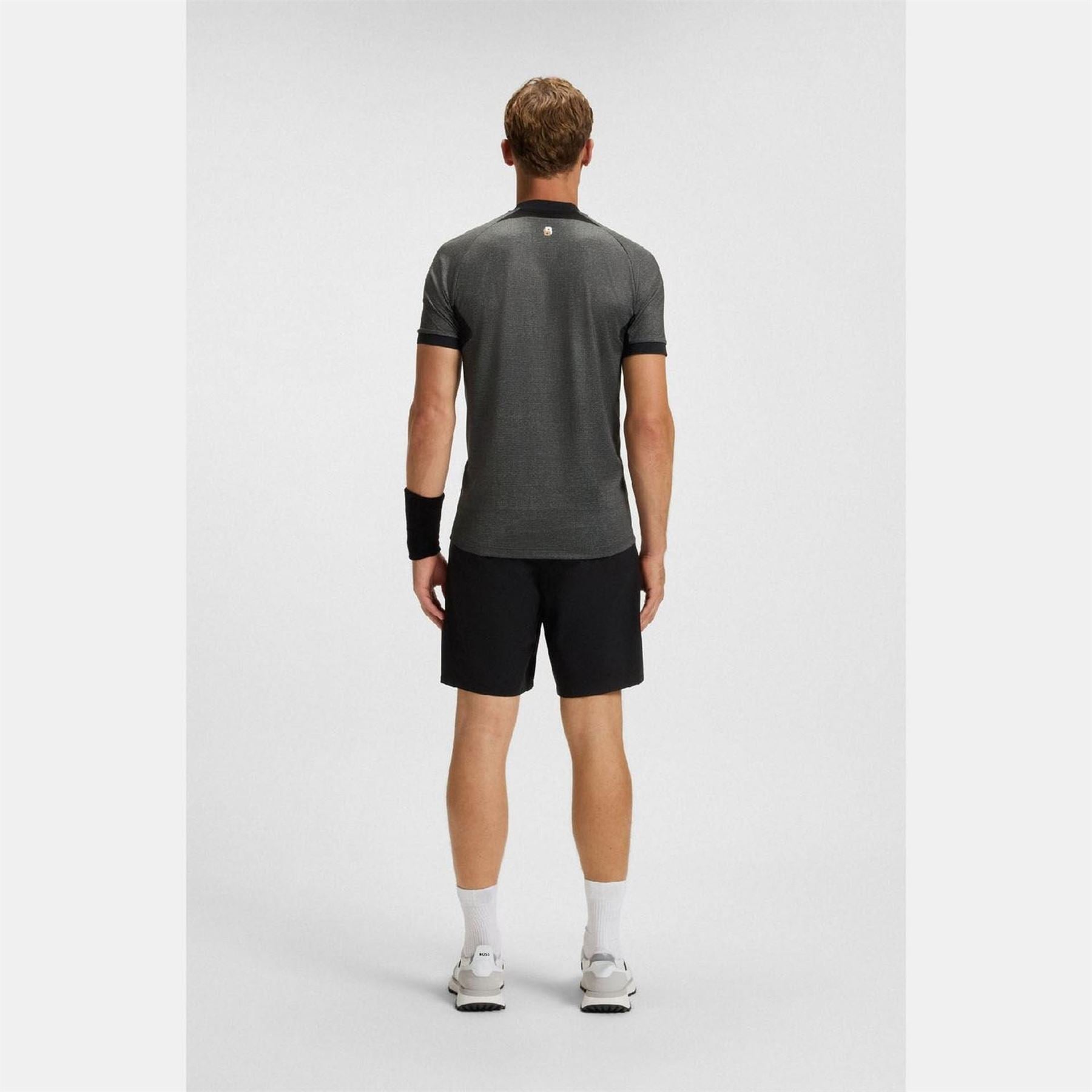 Boss Matchball Zip Neck Mesh Polo Shirt