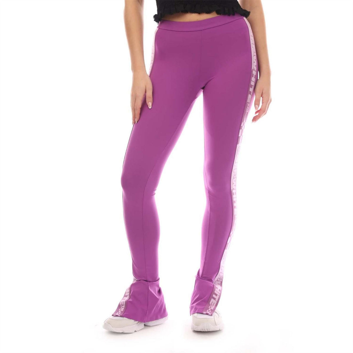 Off White Logo Band Split Leggings, Bands On Legs
