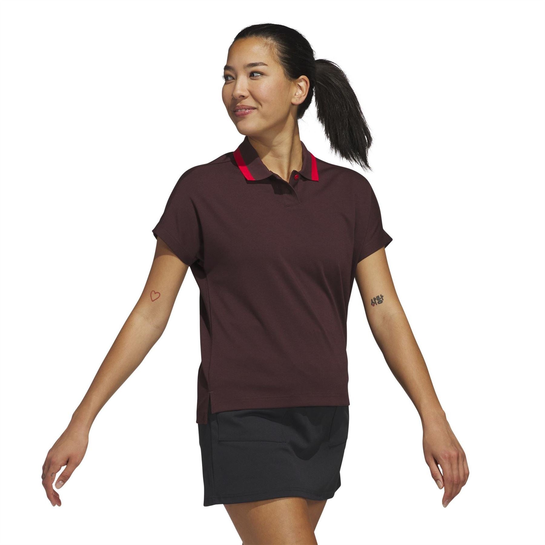 adidas Collared Neck Drop Shoulder Boxy Fit Polo Shirt