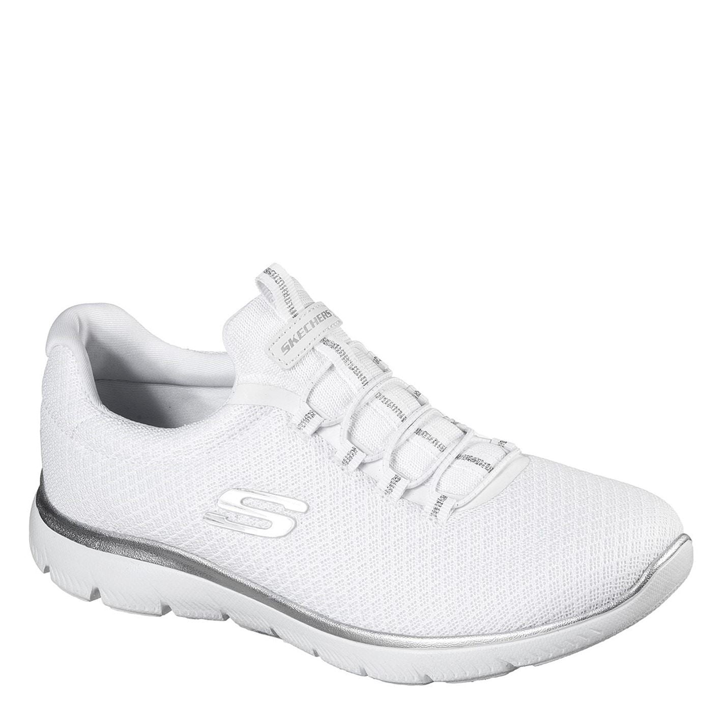 Skechers Mesh Bungee Slip On Memory Foam Low Top Trainers