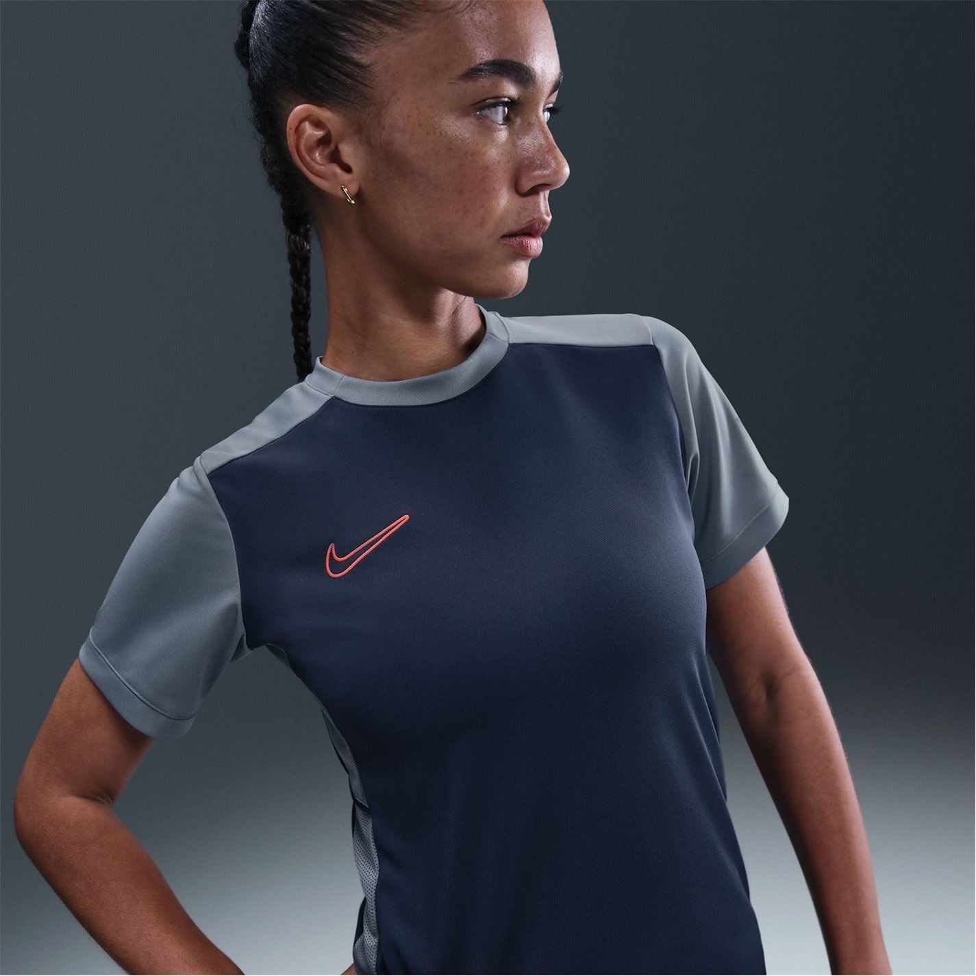 Nike Womens Dri Fit Academy Short Sleeve Football Top