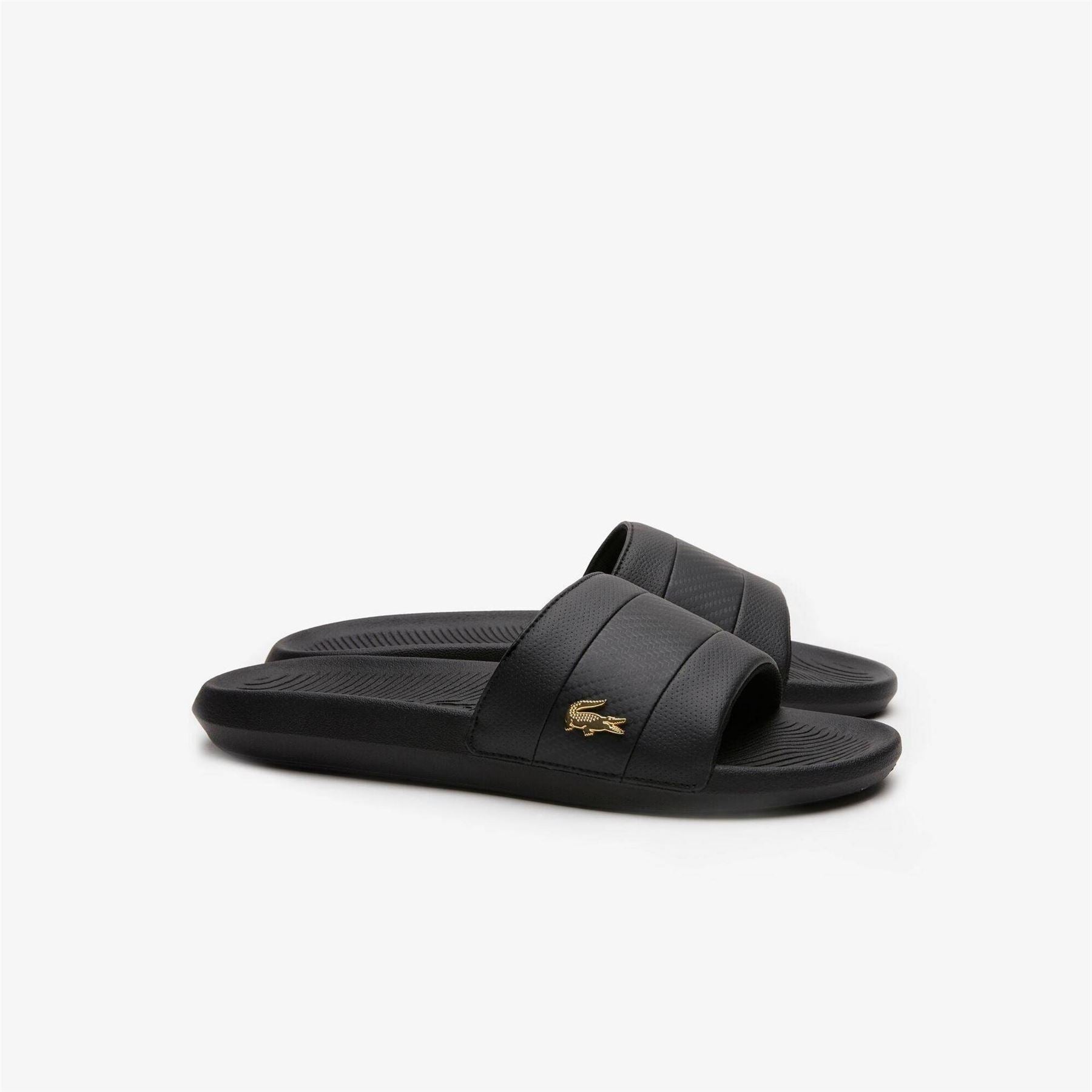 Lacoste Crocodile Print Flatform Slides