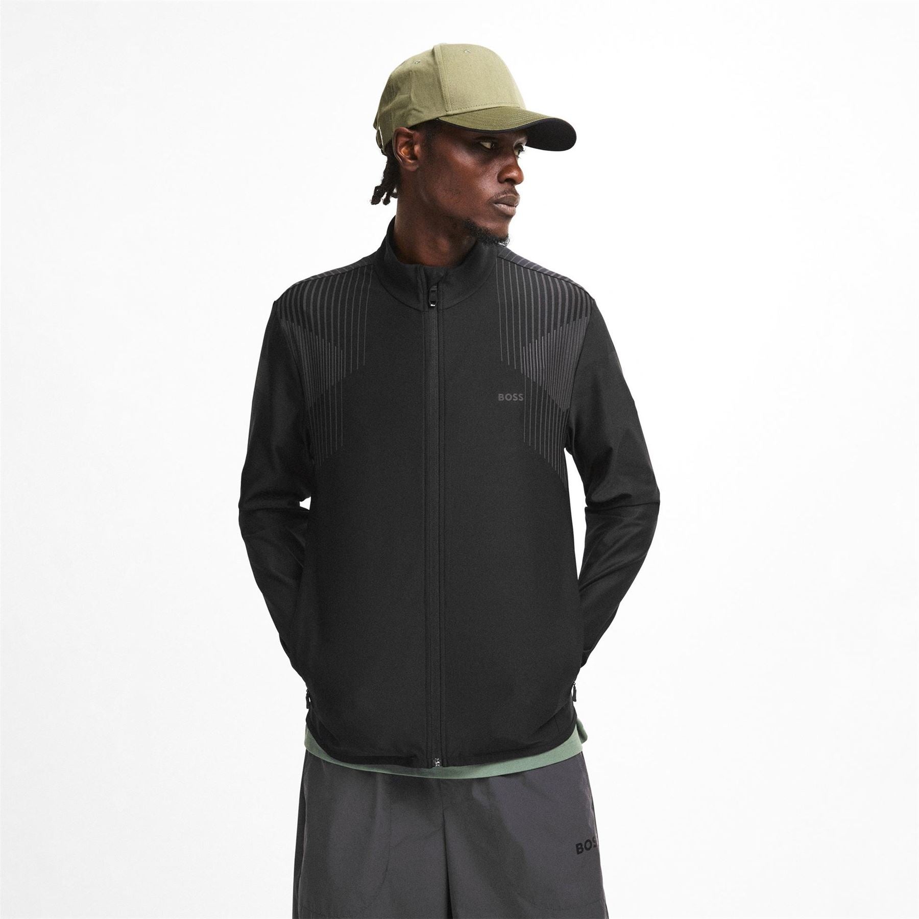 Boss Mens Sw Active Push FulL-Zip 10260714 01 Tracksuit Top