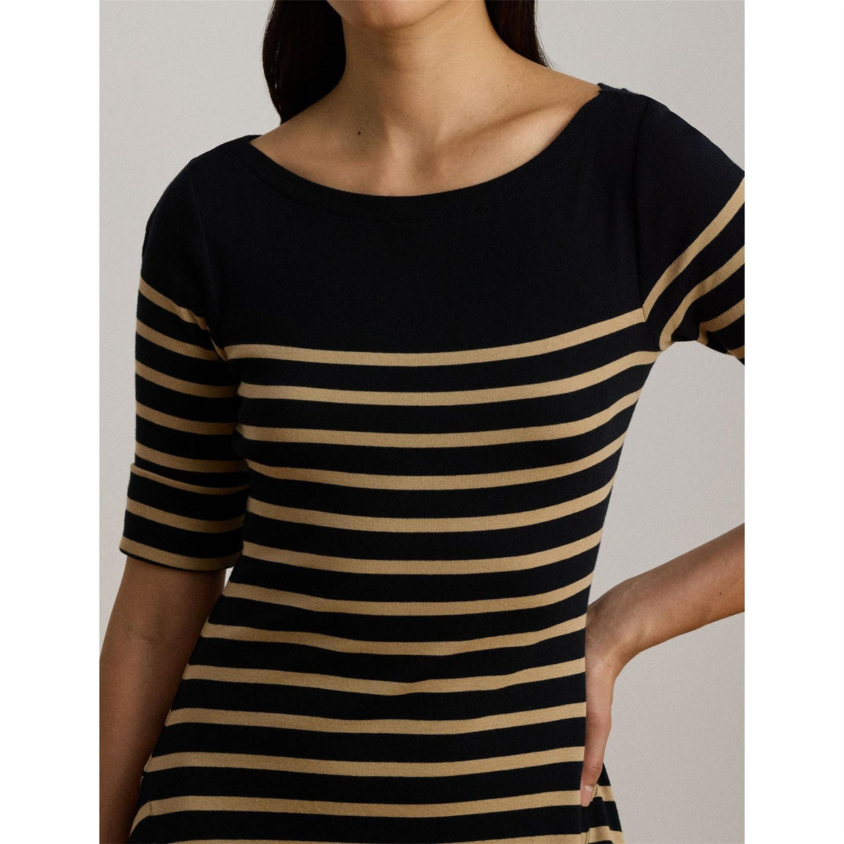 Lauren by Ralph Lauren Boat Neck Jersey Midi Dress