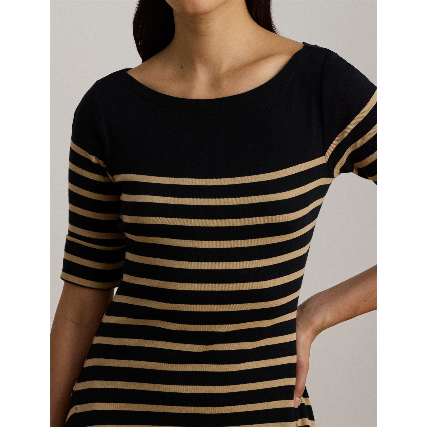 Lauren by Ralph Lauren Boat Neck Jersey Midi Dress