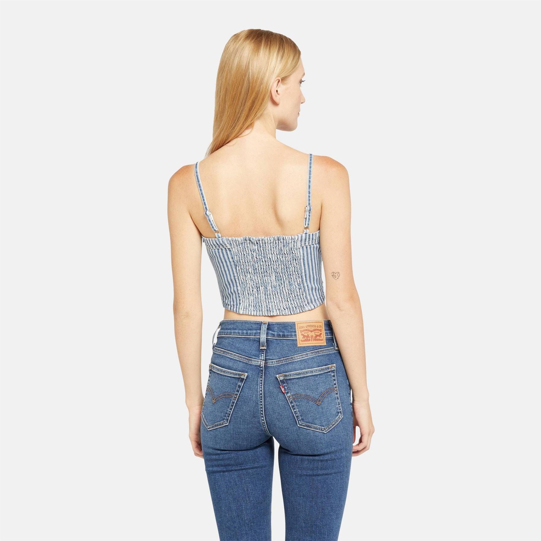 Levis Cropped Square Neck Slim Fit Tank