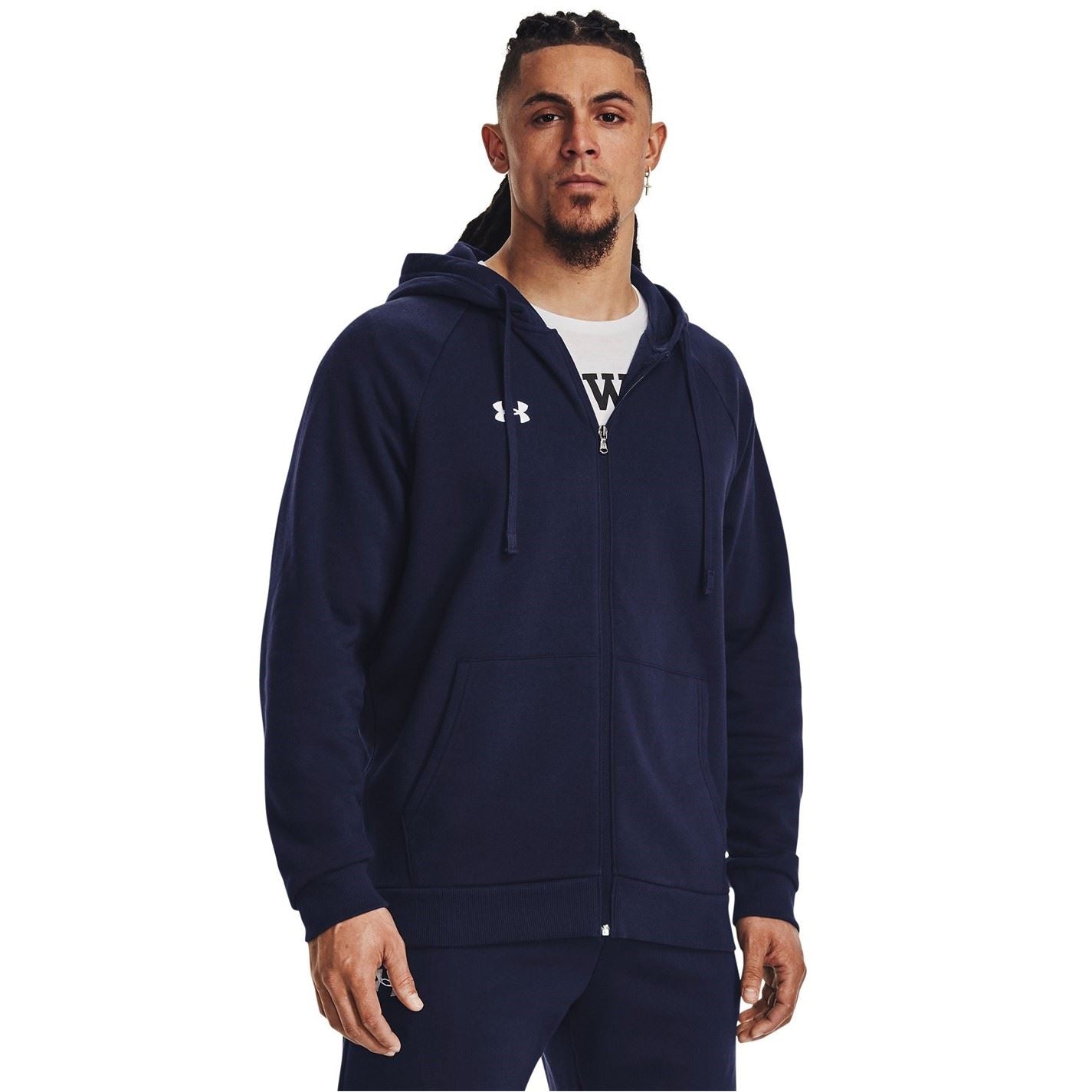Under Armour Mens Armour Ua Rival Fleece Full Zip Hoodie