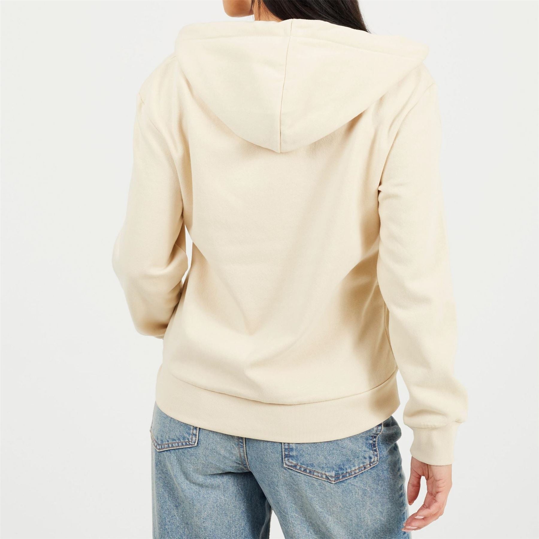 Brave Soul Solid Patterned Hooded Ribbed Cuff Sweat Jacket with Kangaroo Pocket