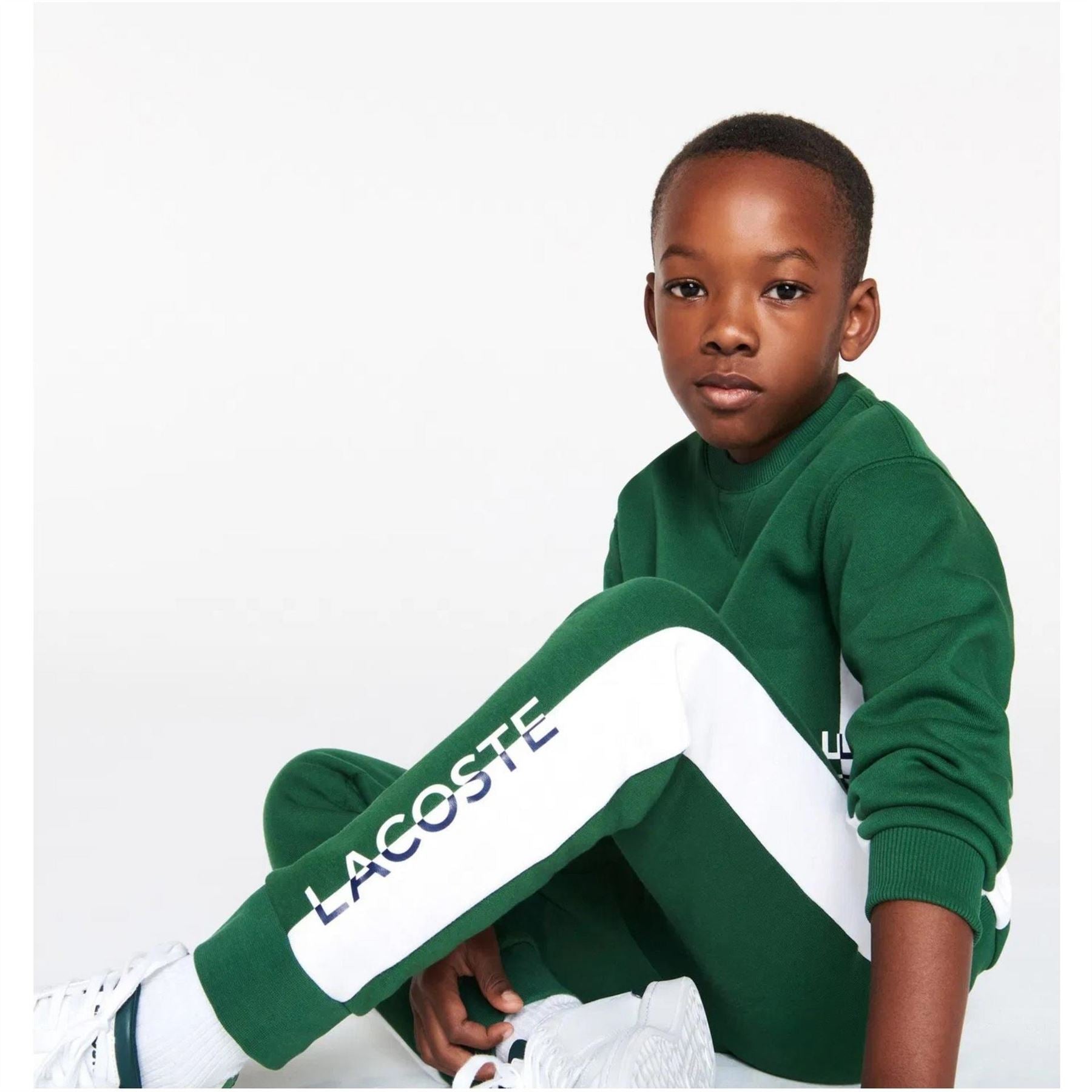 Lacoste Kids Logo Closed Hem Fleece Joggers