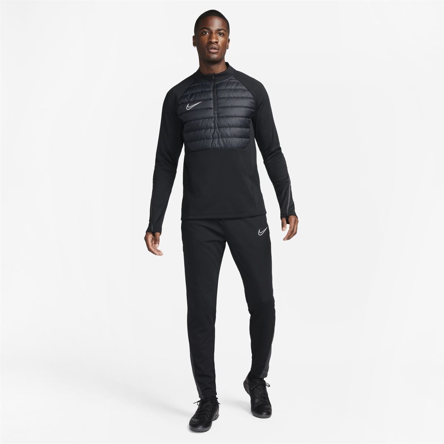 Nike Mens Academy Winter Warrior Therma Fit 1 2 Zip Football Top