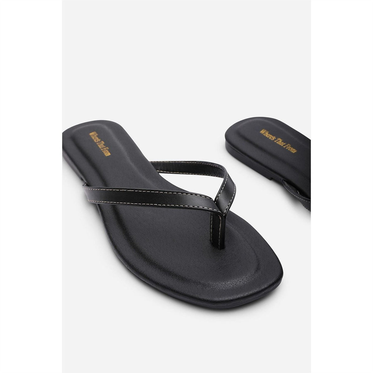 Wheres That From Flip Flop Sandal With Contrast Stitch Detail
