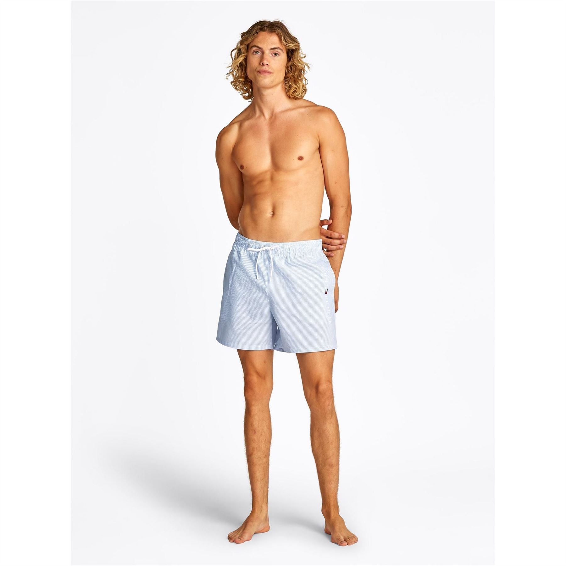 Tommy Hilfiger Ithaca Stripe Medium Length Drawstring Swim Shorts