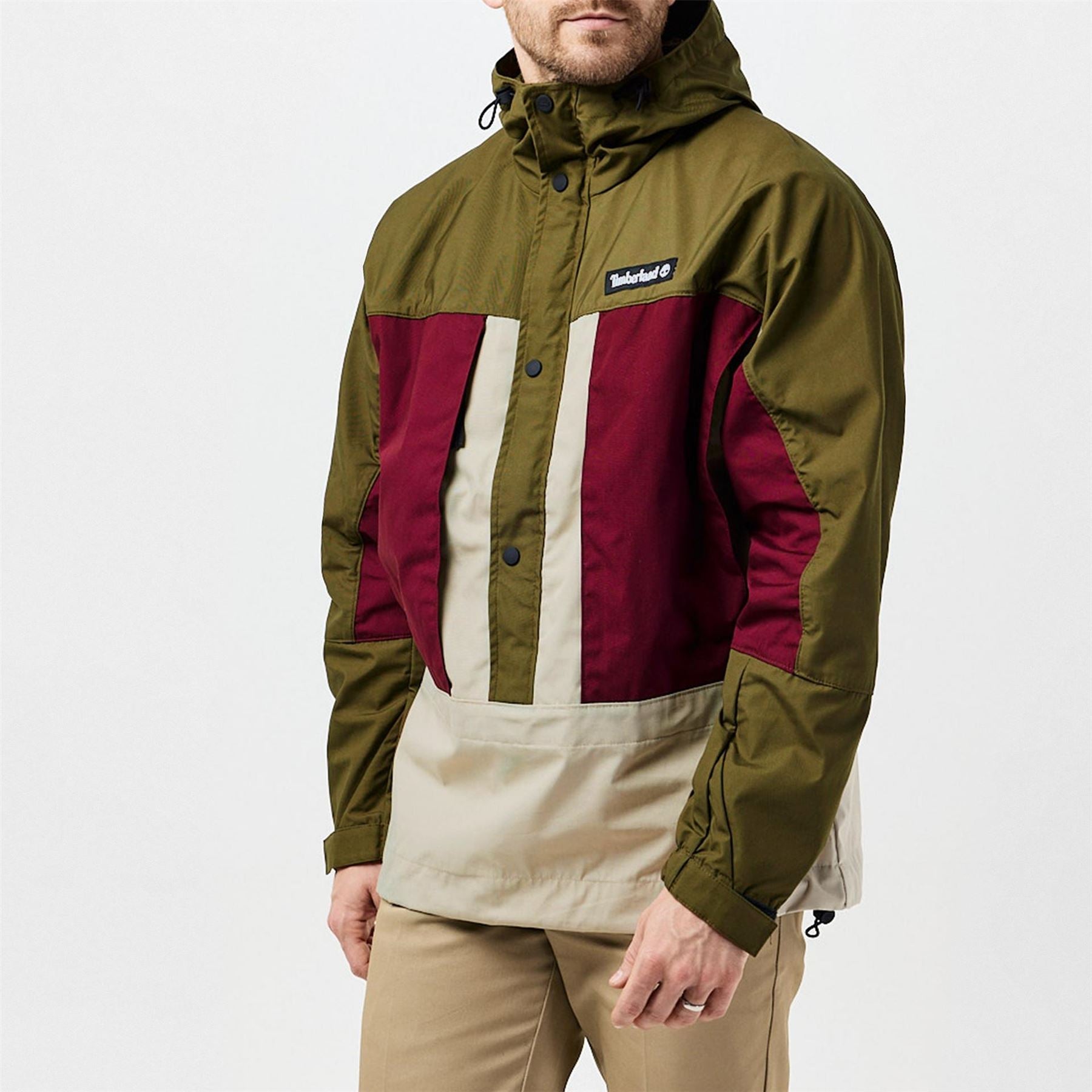 Timberland DWR Anorak DWR Treatment Hooded Long Sleeve Oversized Fit Rain Anoraks