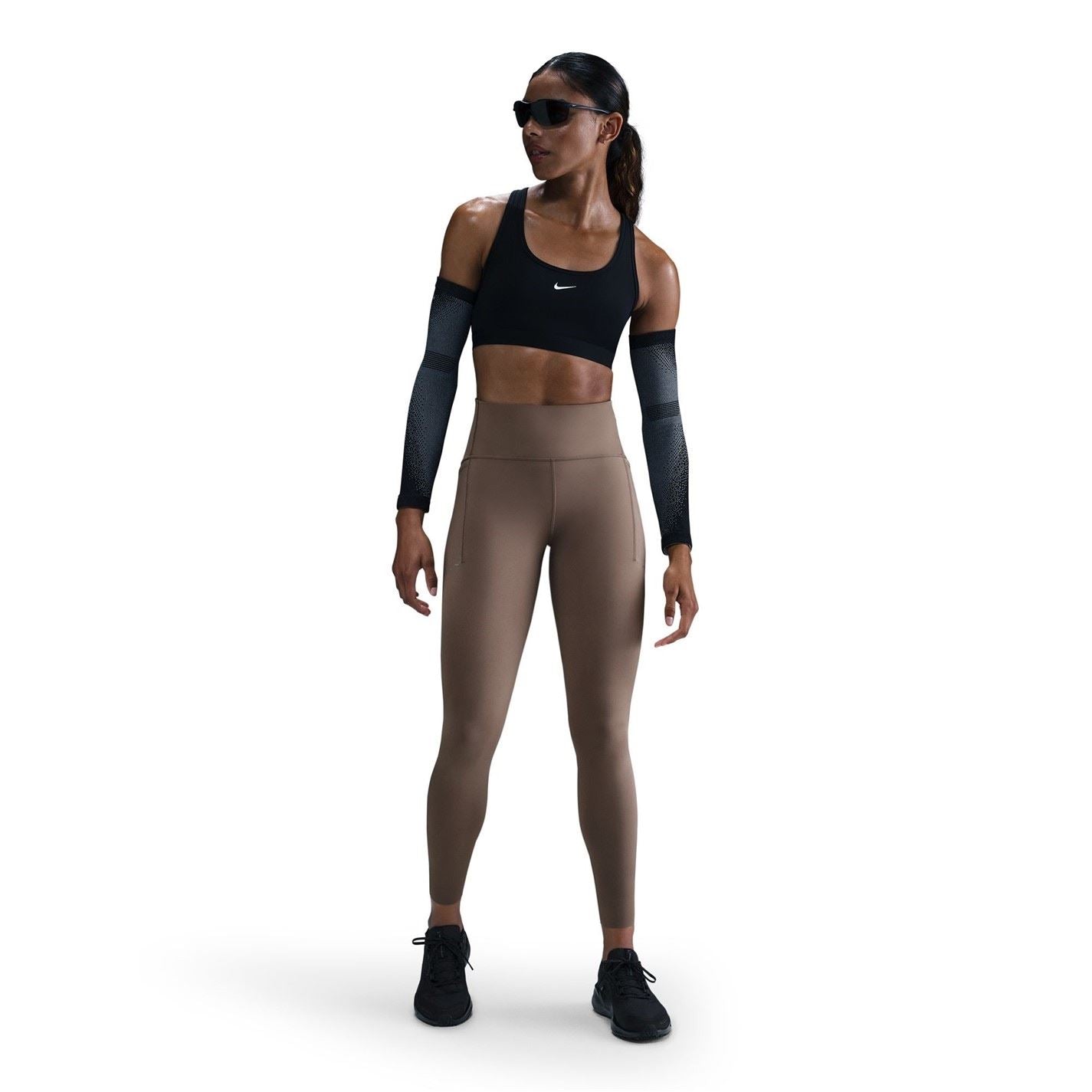 Nike Swift 7/8 Solid Patterned Leggings