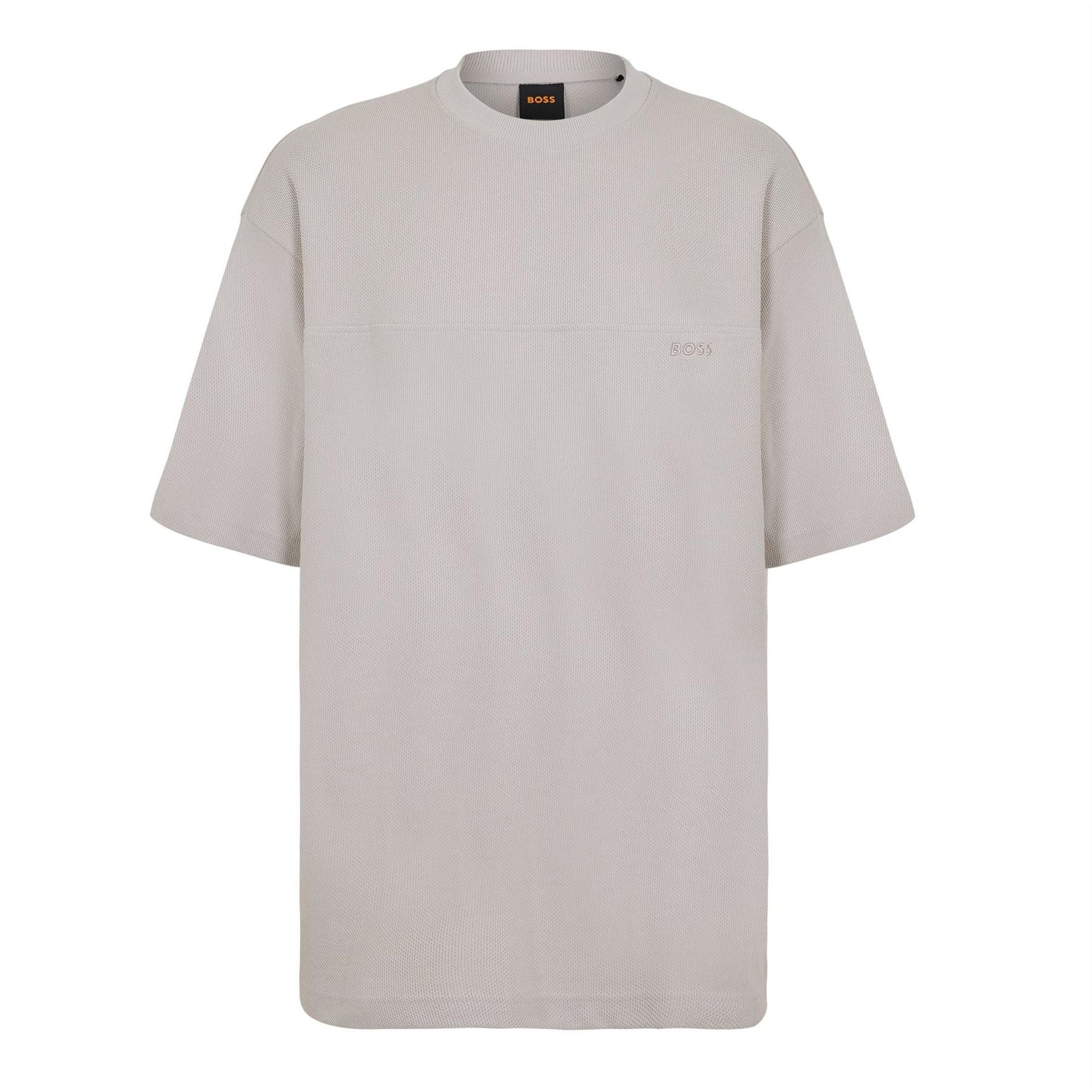 Boss Crew Neck Ribbed Collar Short Sleeve Jersey T-Shirt