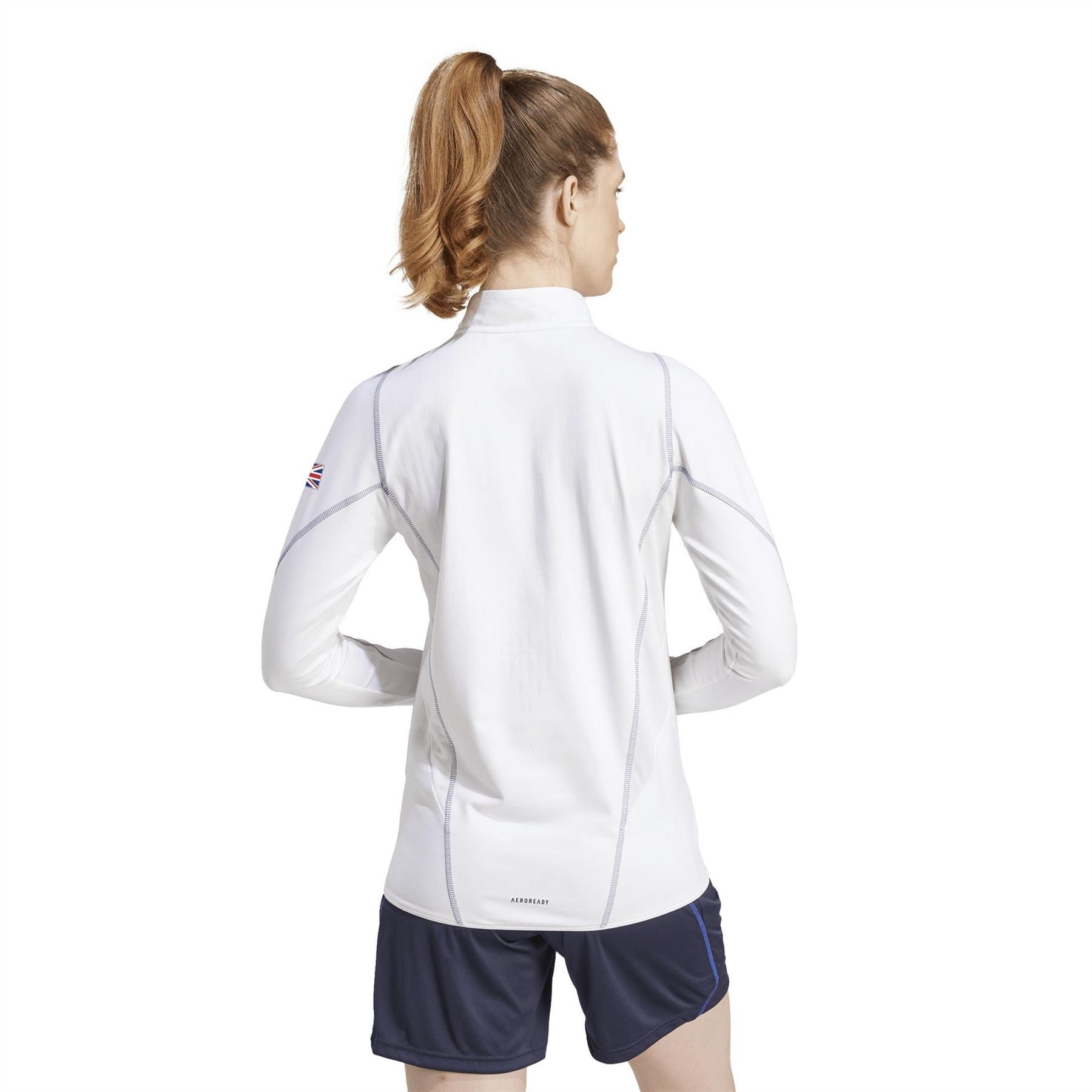 adidas Team GB Funnel Neck Long Sleeve Athletic Top