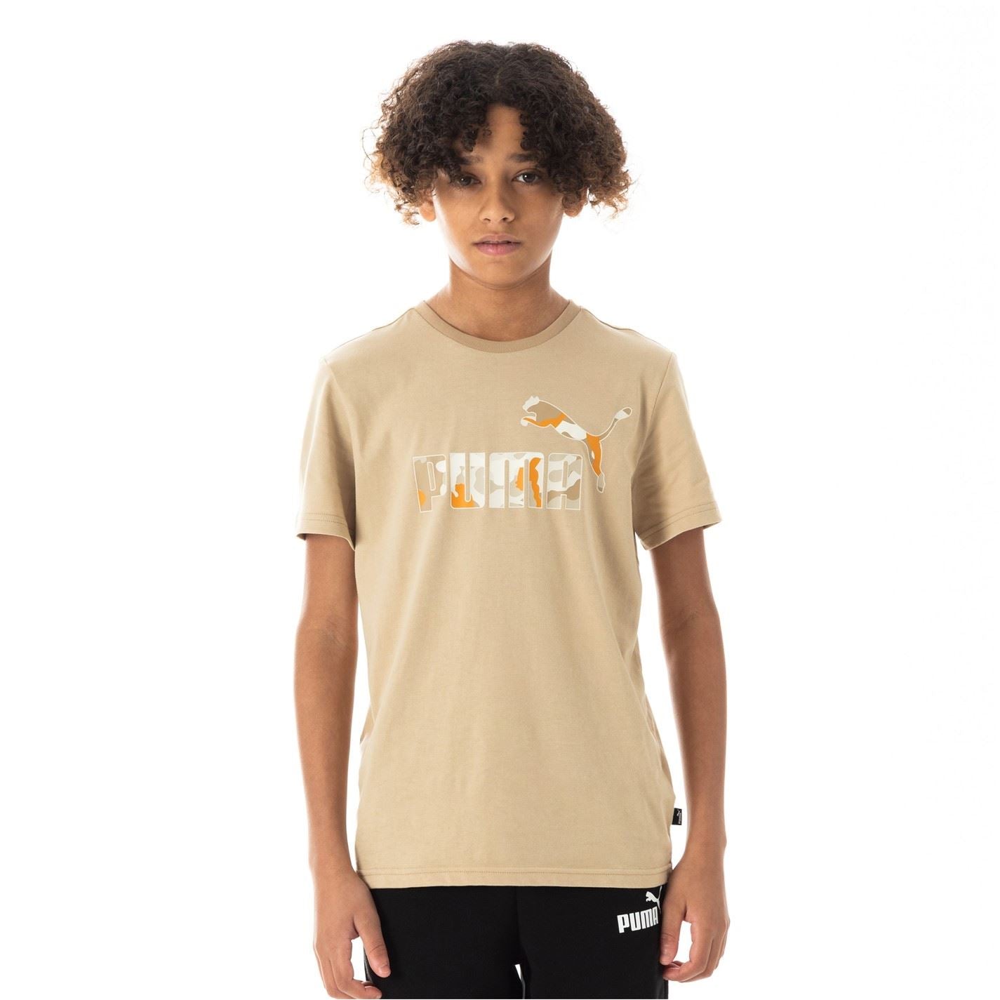 Puma Camo Logo Text Graphic Regular Fit T-Shirt