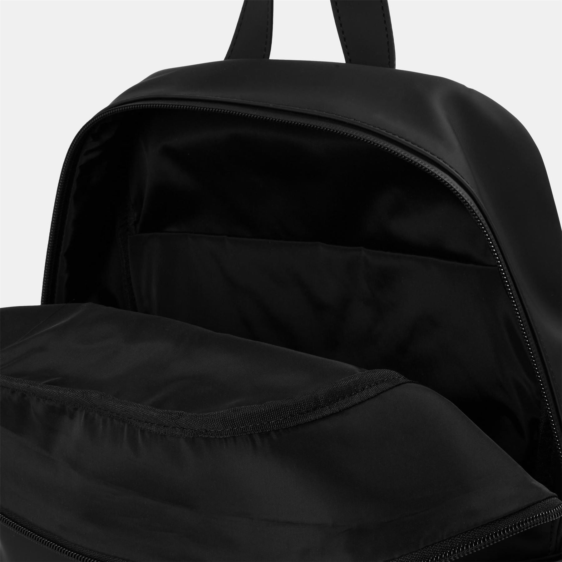 Jack Wills Black Coated Backpack with Logo
