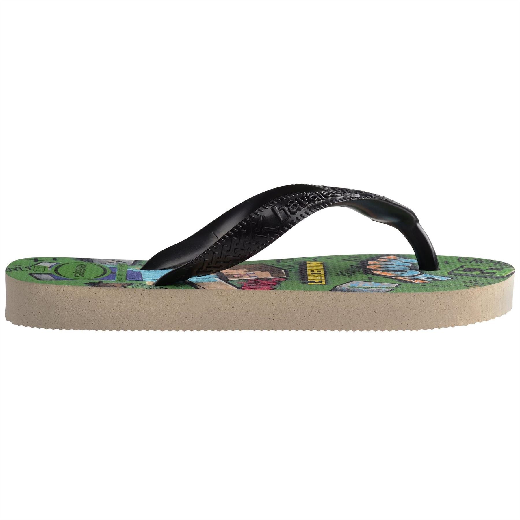 Havaianas Womens Hav. Kids Minecraft Beige 35 36 Flip Flops