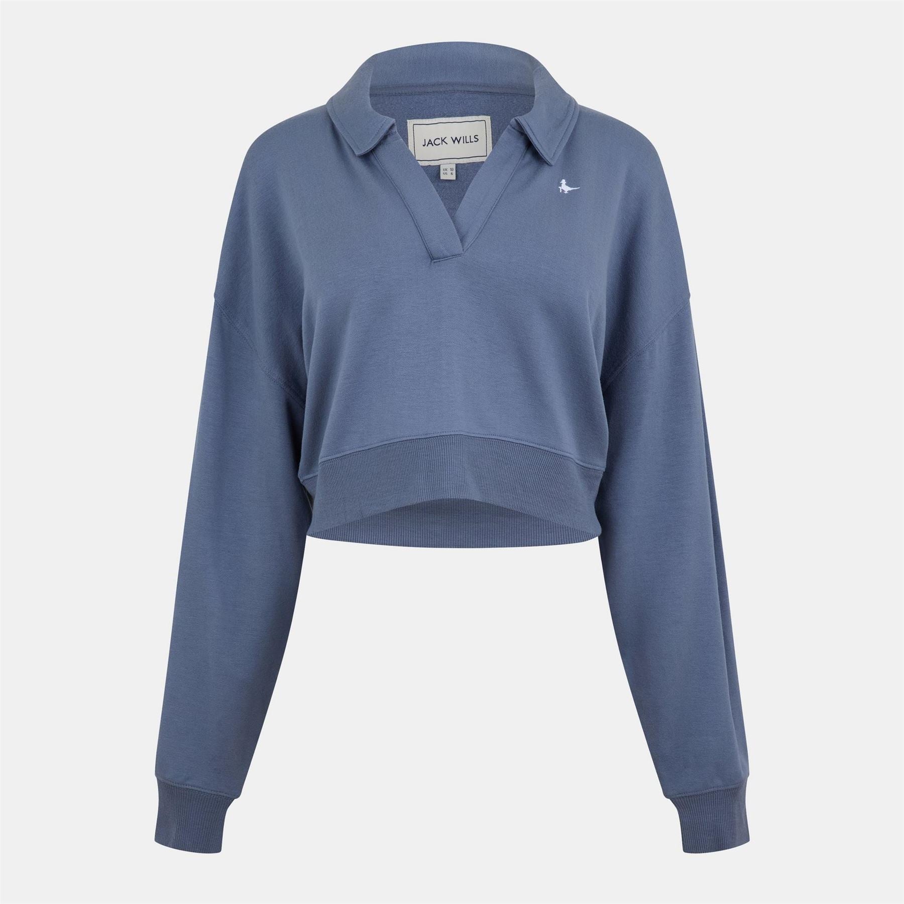 Jack Wills Cropped Relaxed Fit Long Sleeve Sweater