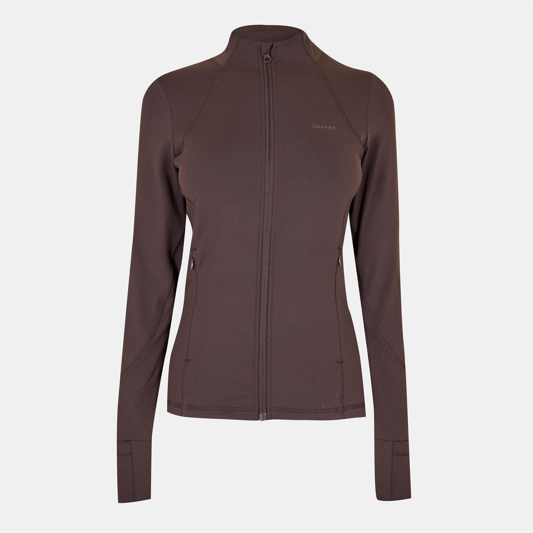 USA Pro Core Fitness Long Sleeve Slim Fit Performance Training Jacket