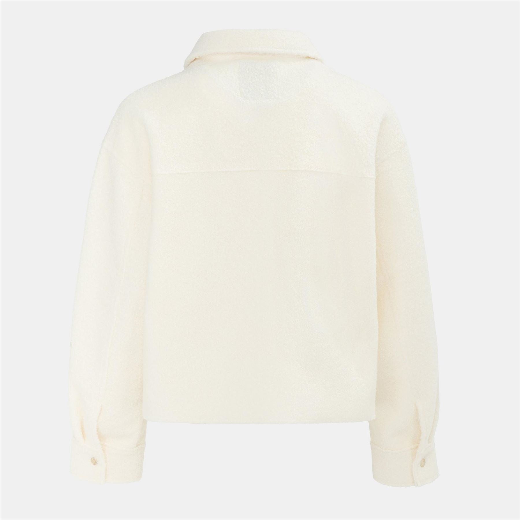 Firetrap Short Textured Cropped Long Sleeve Shearling Jacket