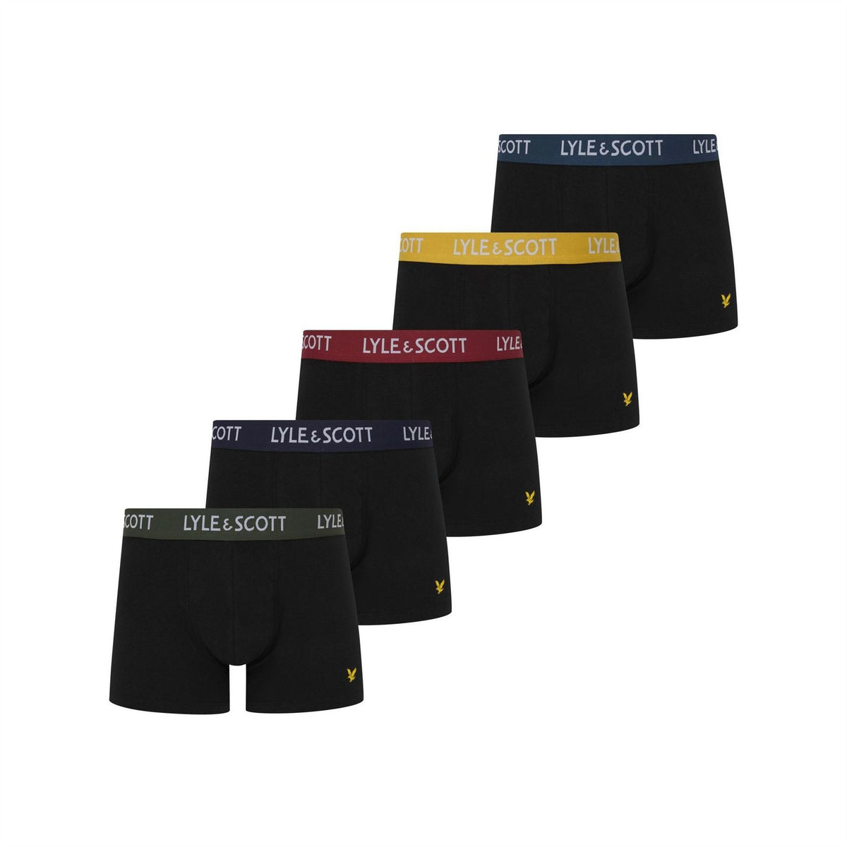 Lyle and Scott 5 Pack Plain Design Trunks
