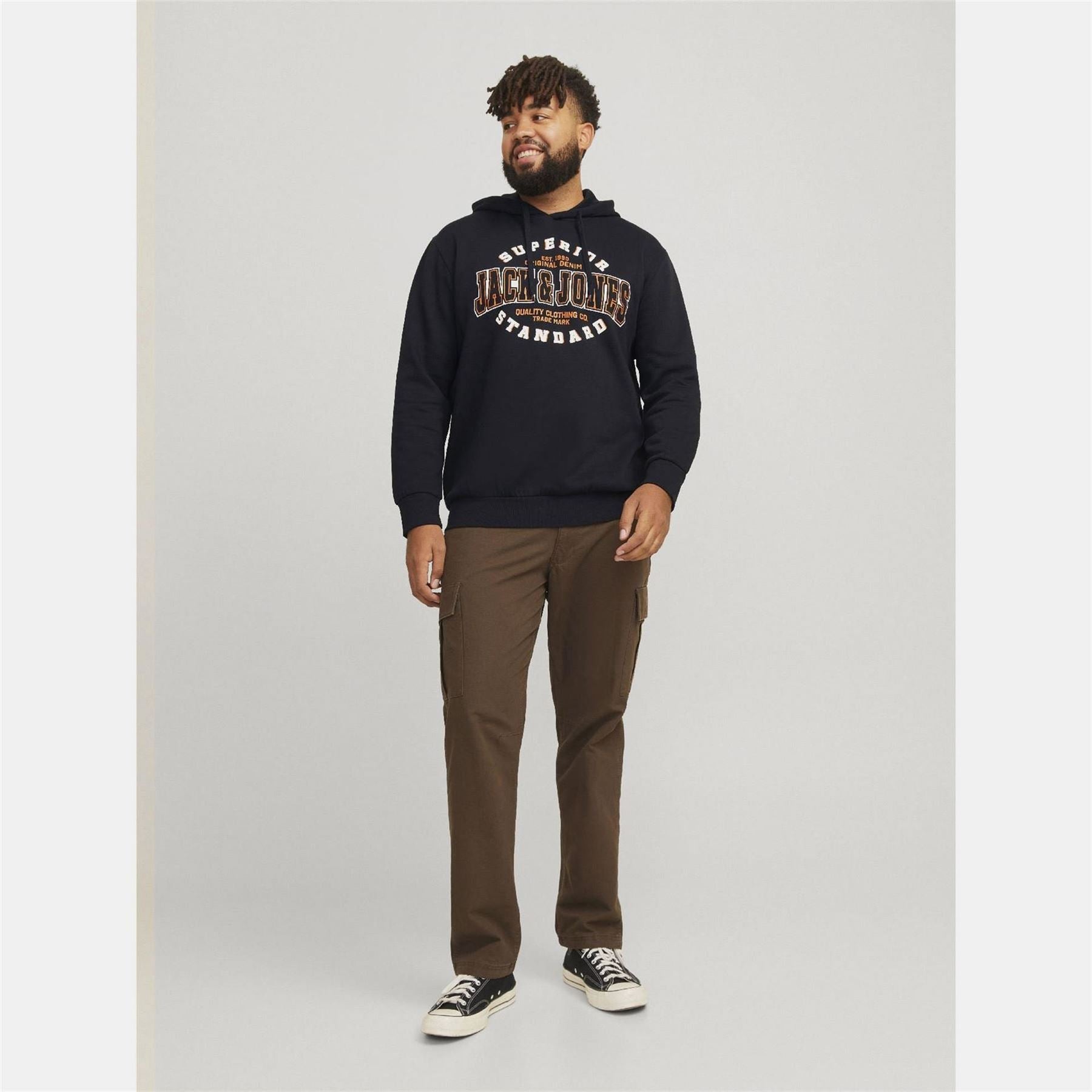 Jack and Jones Plus Size Logo Hoodie