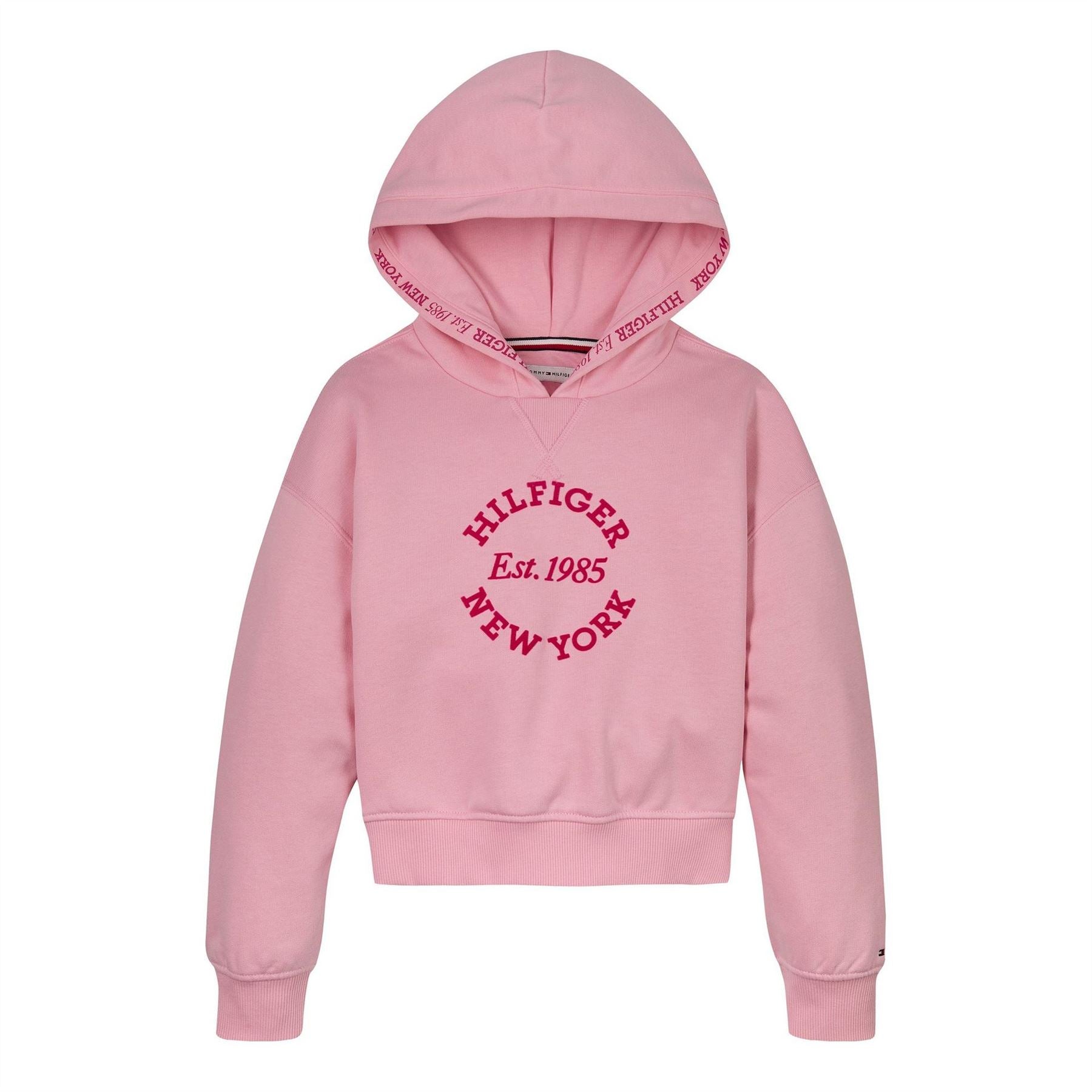 Tommy Hilfiger New York Cropped Relaxed Fit Hooded Sweatshirt