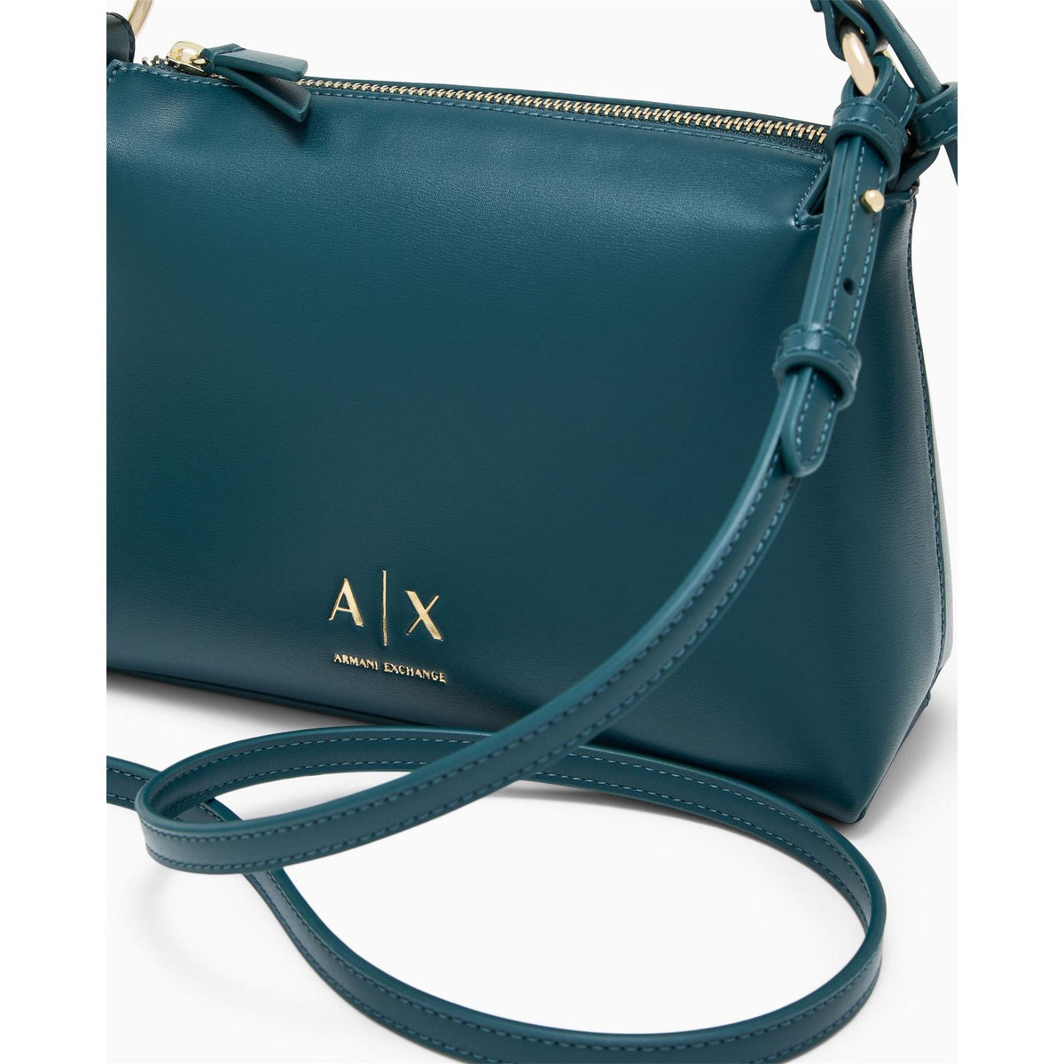 Armani Exchange Cross Body Bag with Gold Tone Hardware