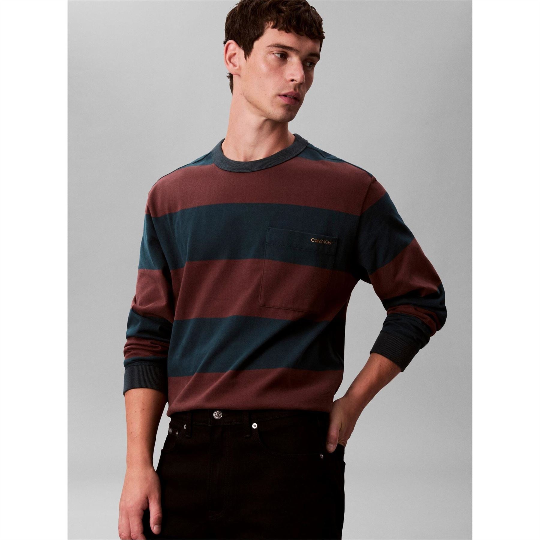 Calvin Klein Jeans Suede Stripe T-Shirt